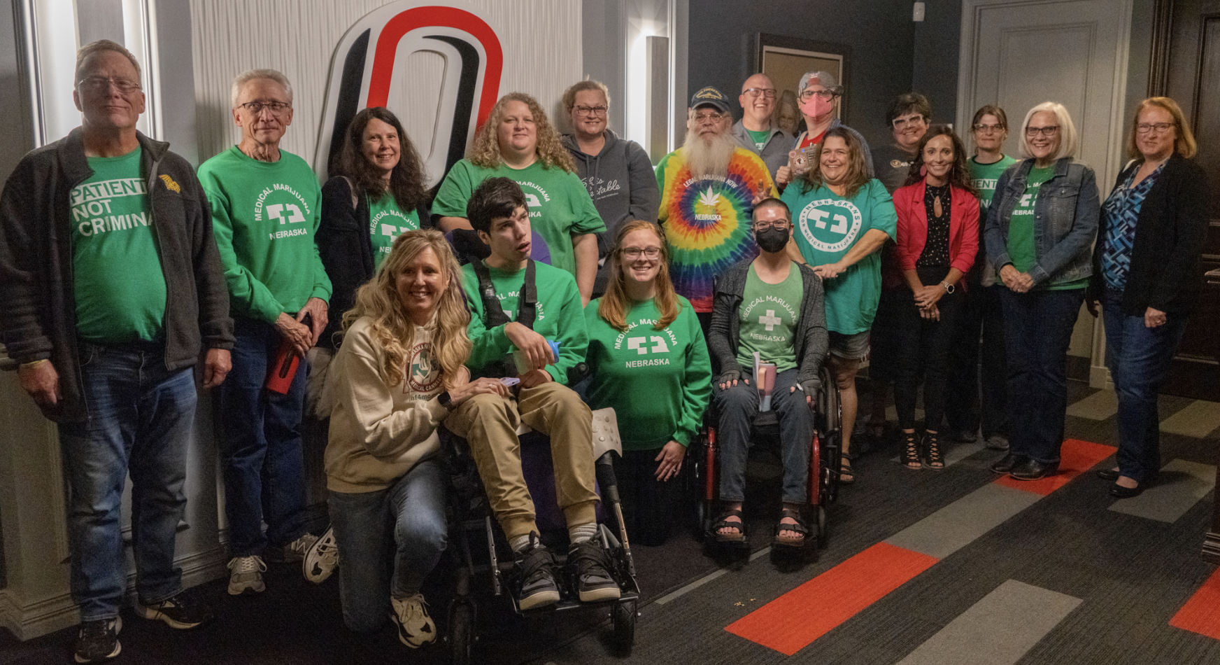  Supporters of medical cannabis helped two measures reach the 2024 general election ballot, Initiatives 437 and 438. Some spoke during a public hearing at the University of Nebraska at Omaha on Oct. 25, 2024. (Zach Wendling/Nebraska Examiner)