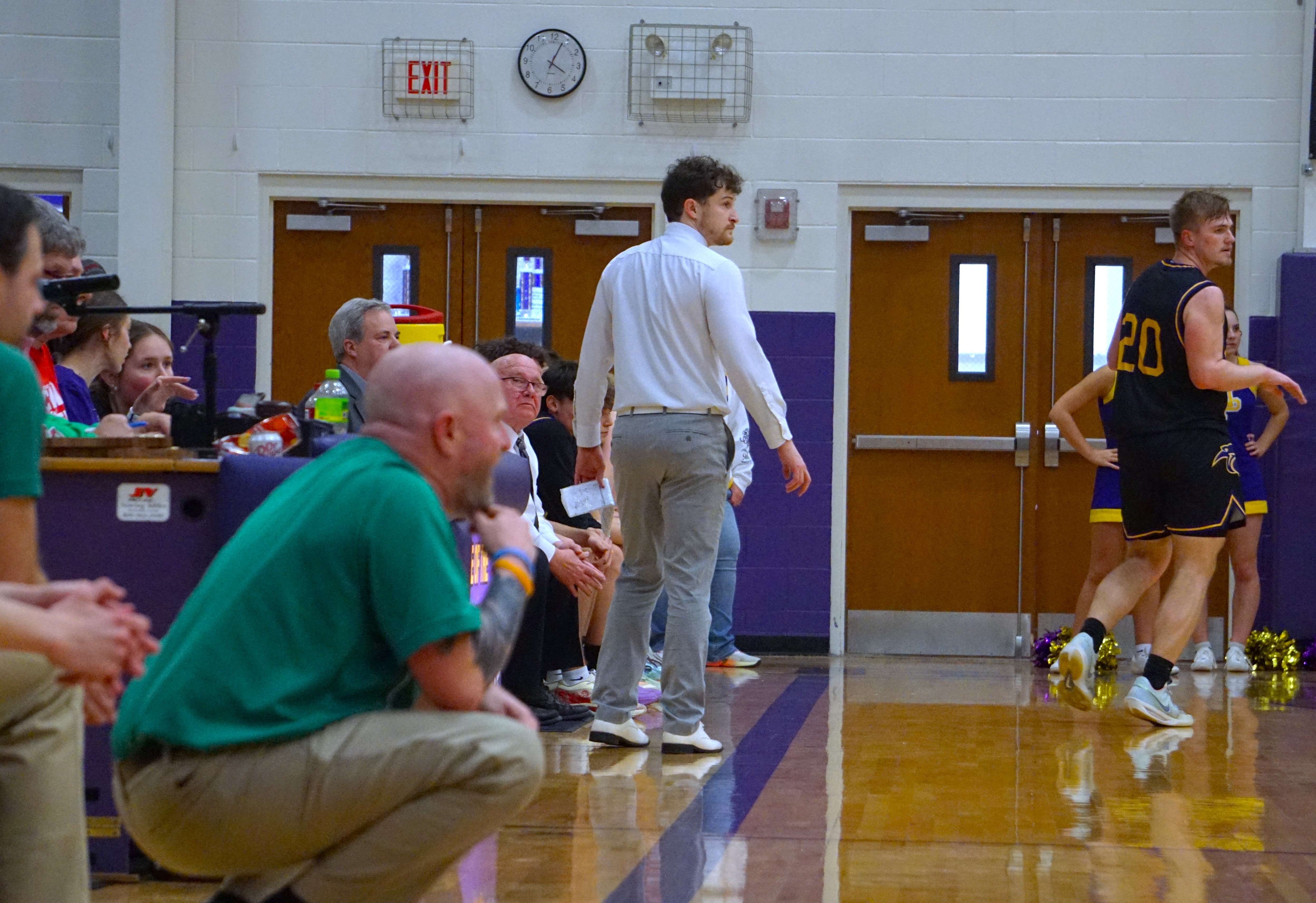 It was another classic battle between the Kemper's as head coach of Mid-Buchanan and father Bryce Kemper faced off against head coach of North Platte and son Braydn Kemper in the Class 3 District 15 championship/ Photo by Matt Pike