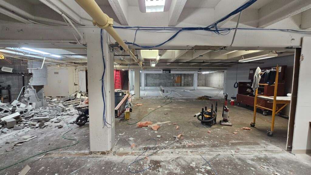 Looking west from the area where the new Makerspace entrance will be. (Photo courtesy Hutchinson Public Library)