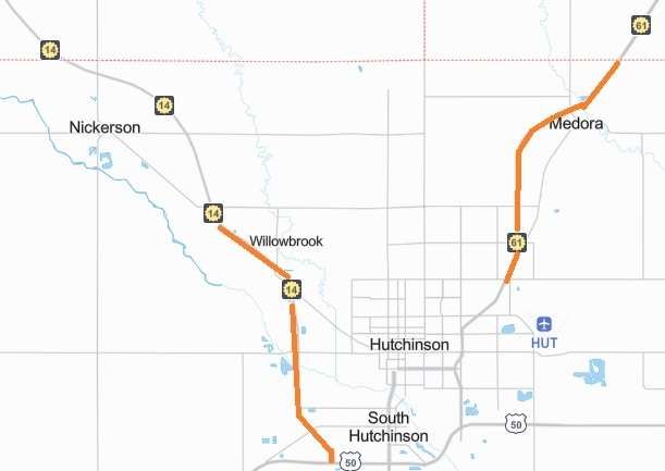 Reno County pavement removal and remarking. (Courtesy KDOT) 