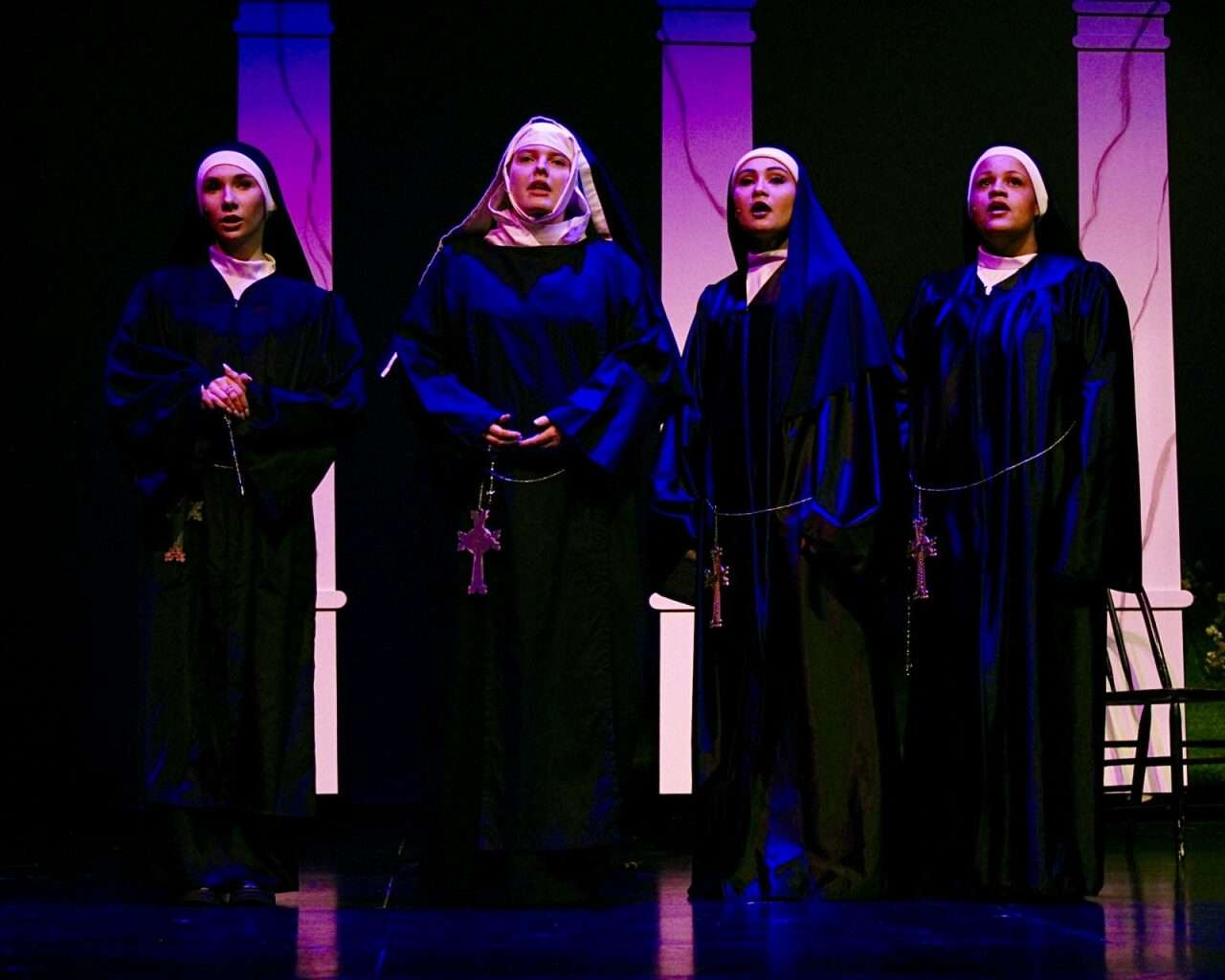 A set of nuns played by students for Hays High School's "The Sound of Music" production. Photo by Tony Guerrero/Hays Post