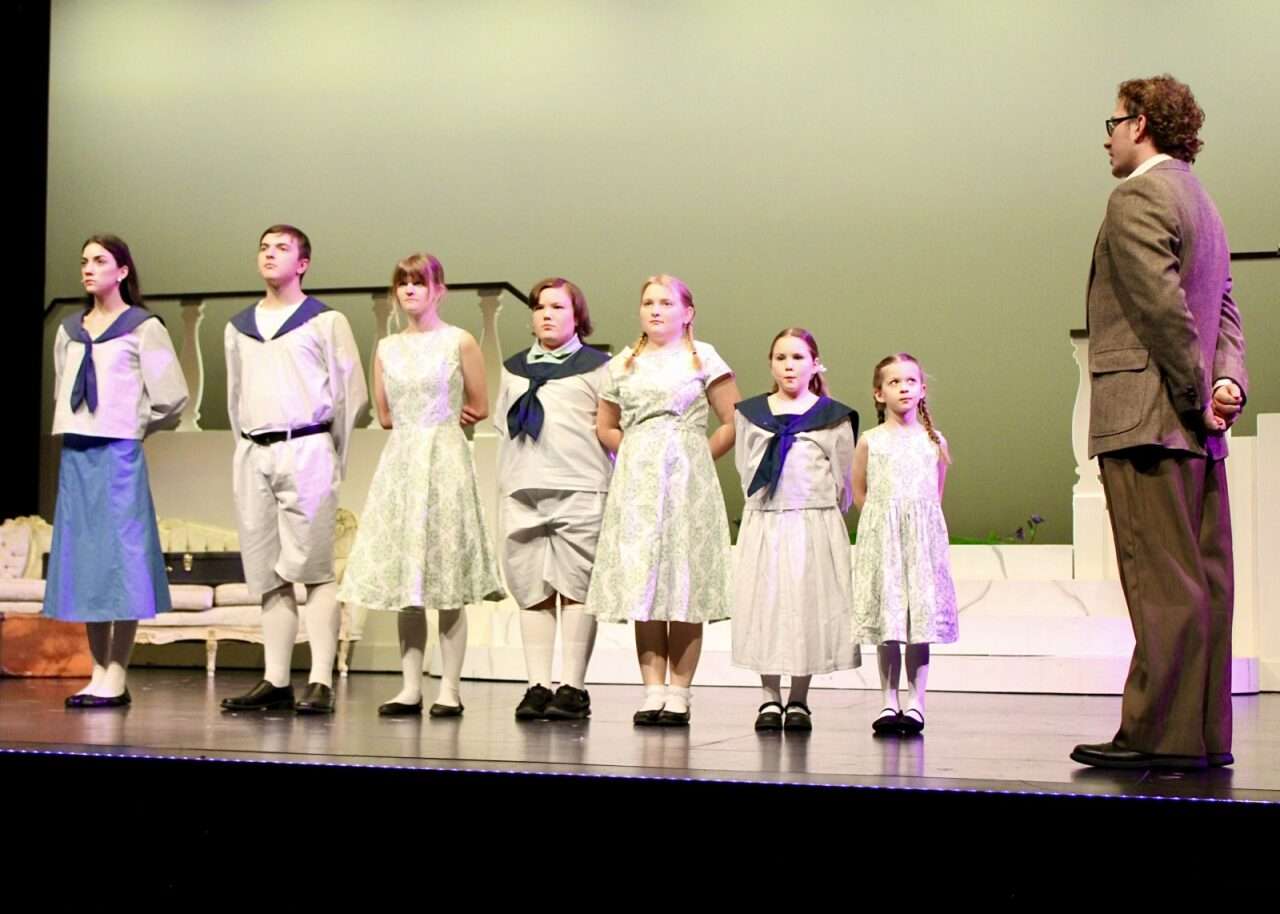 Georg von Trapp speaking to the von Trapp children. Photo by Tony Guerrero/Hays Post