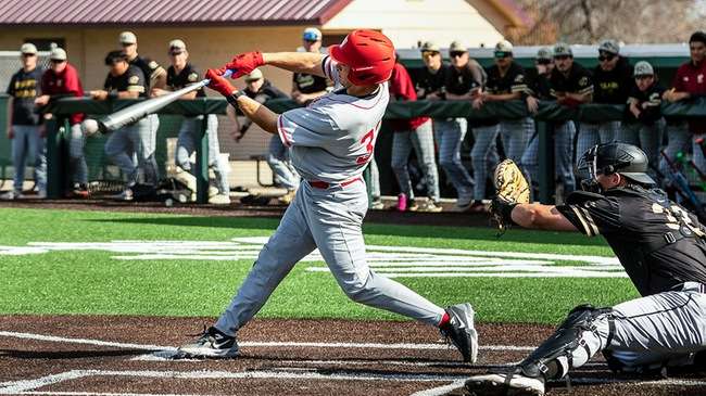 Anthony Mazza and the Blue Dragon baseball team open up conference play Thursday, March 5, 2026 against the Colby Trojans at 1 p.m. at Hobart-Detter Field in Hutchinson, Kansas. (Sydney Holzrichter/Blue Dragon Sports Information)