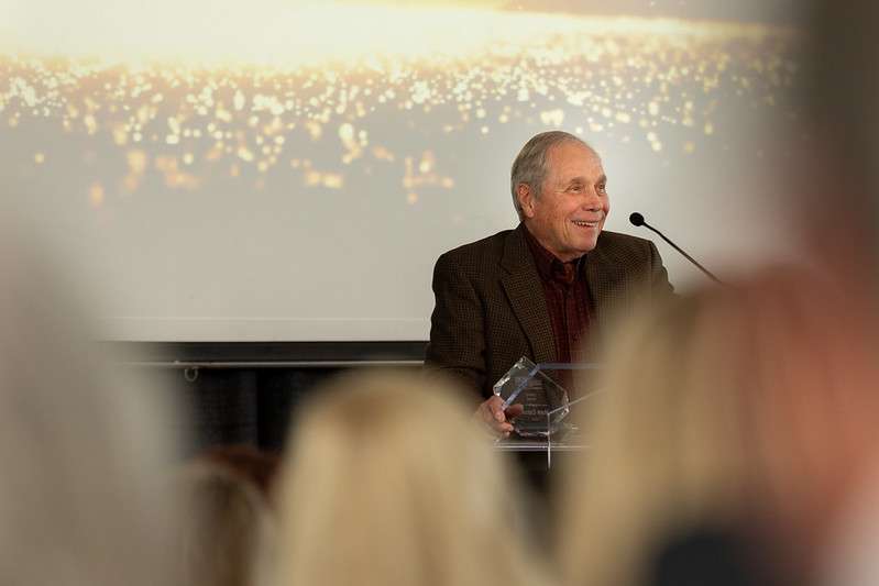 Mark Calcara was recognized with the 2025 Legacy Award at the Great Bend Chamber Banquet on Feb. 28. (photo by Brandon Steinert)