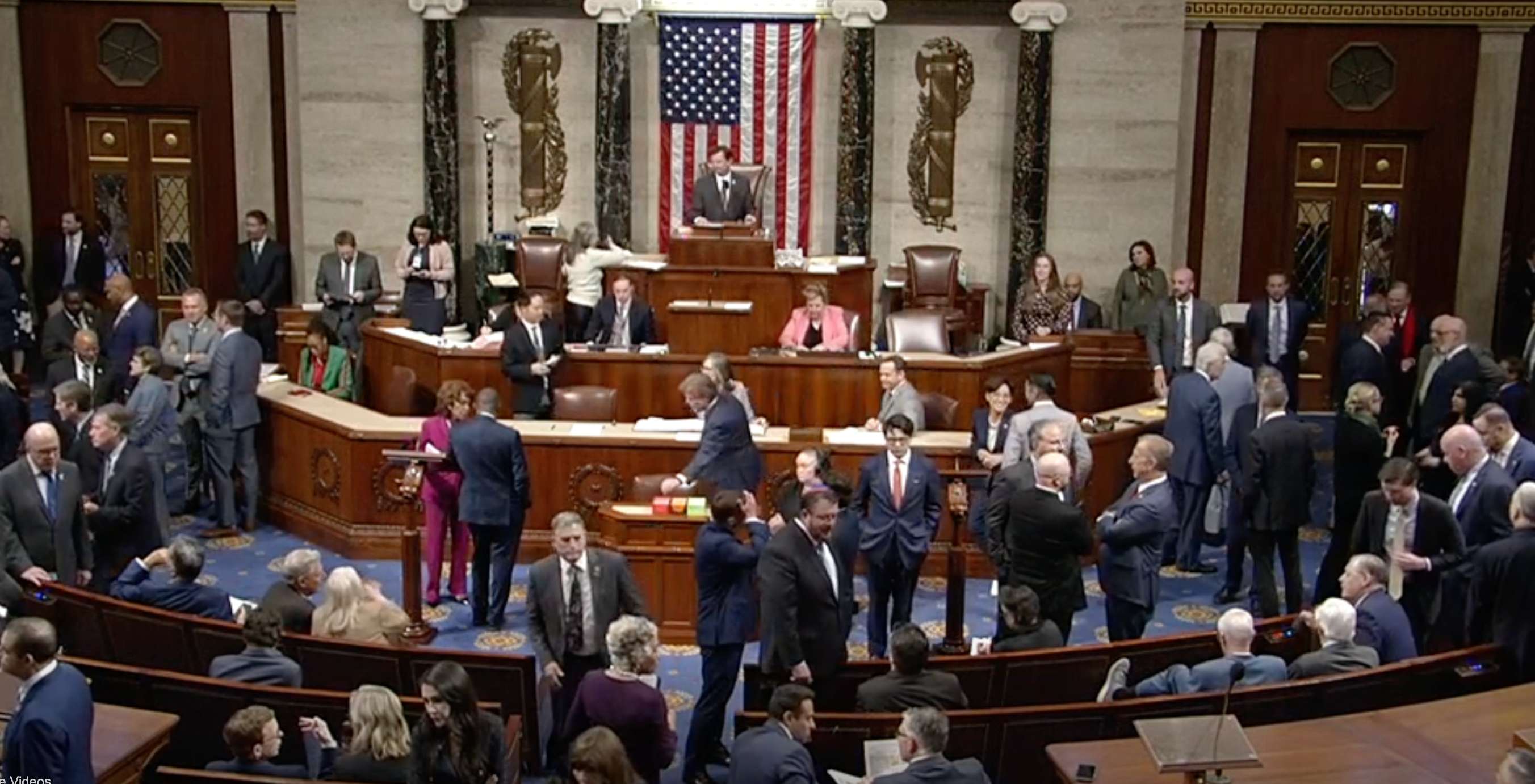 View of the House floor Thursday during the vote count-Image courtesy CSPAN