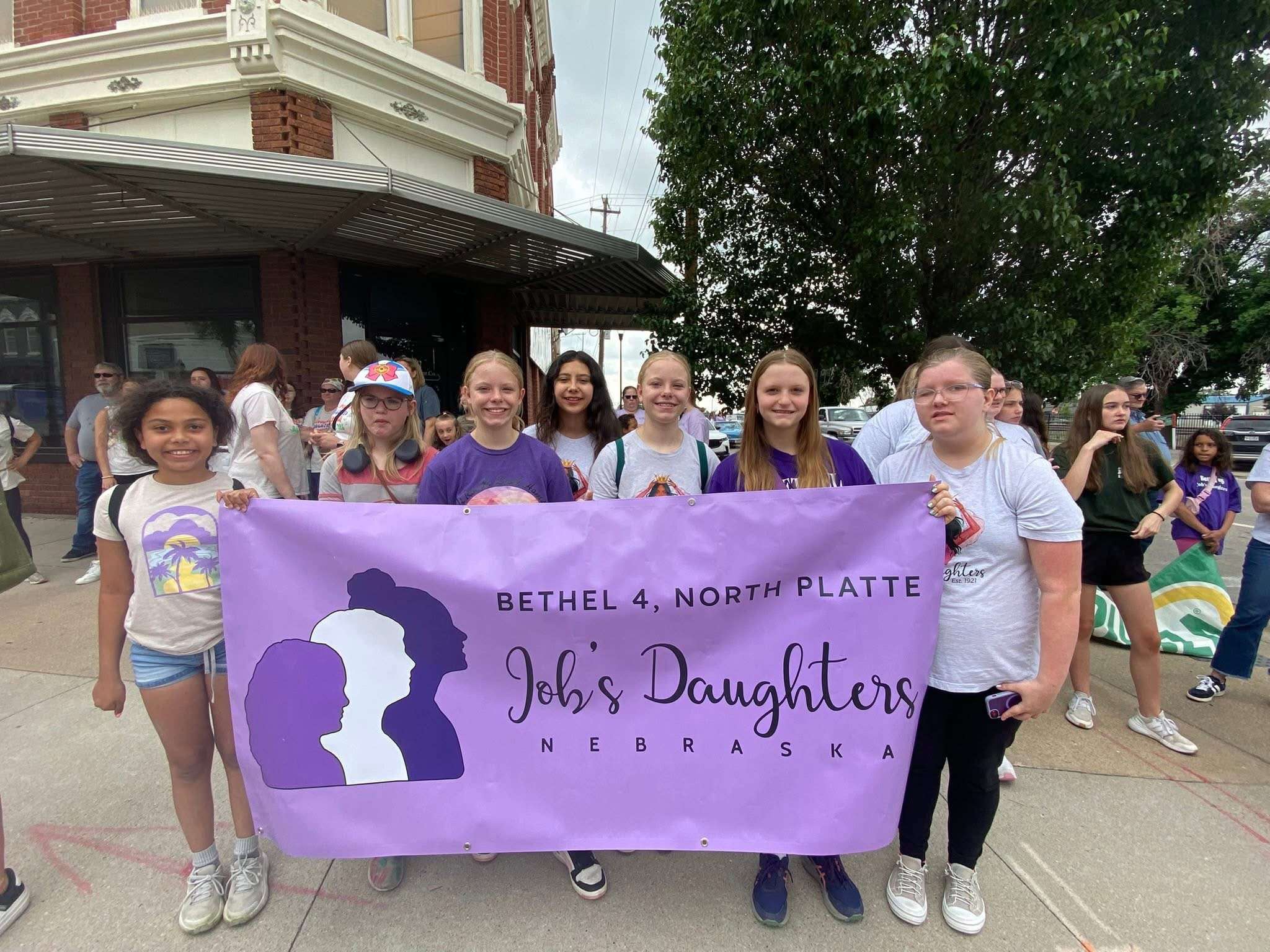 Photo: Bethel No. 4 Job's Daughters International participate in a local parade.