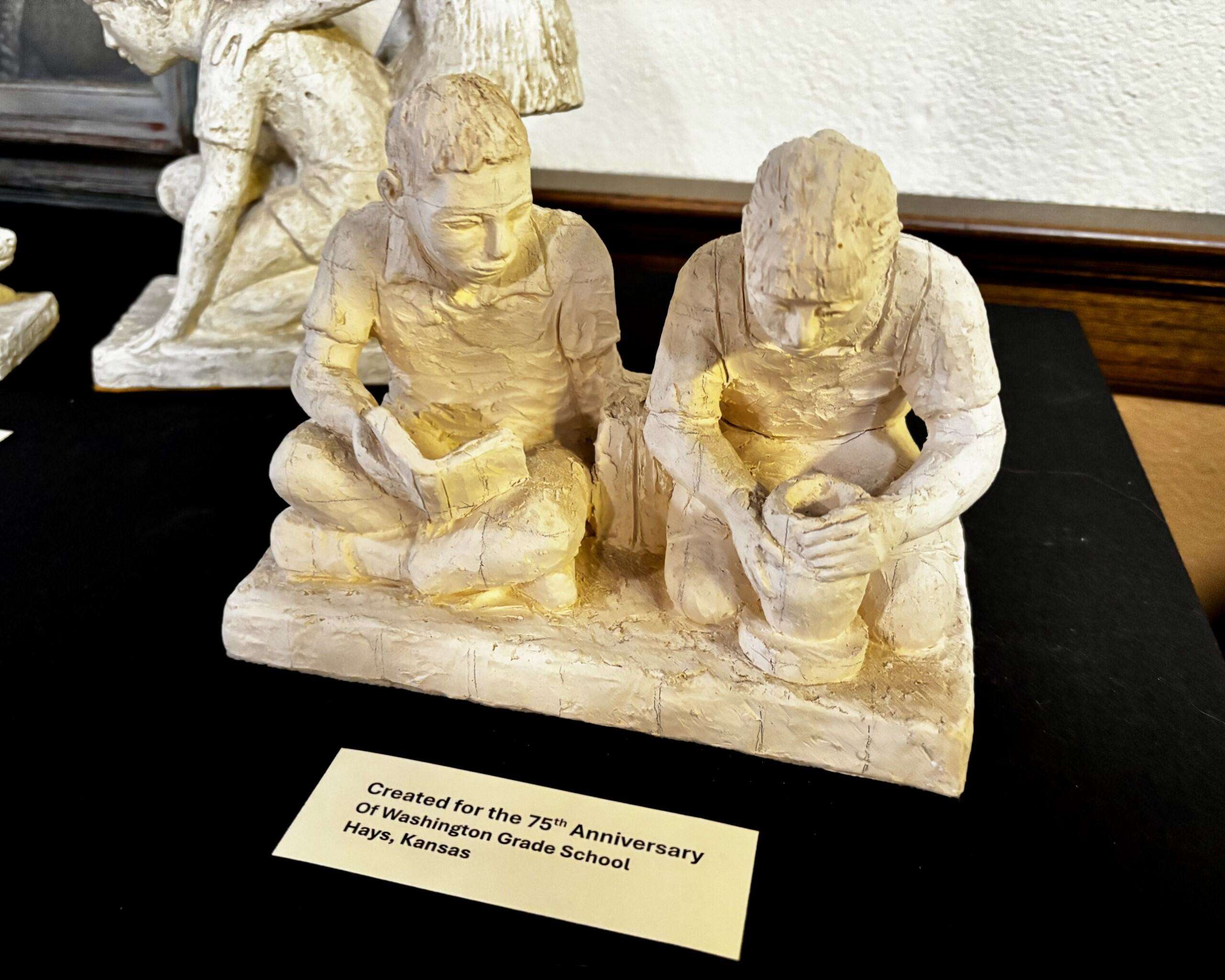 A sculpture piece created for the 75th anniversary of Washington Grade School in Hays. Photo by Tony Guerrero/Hays Post