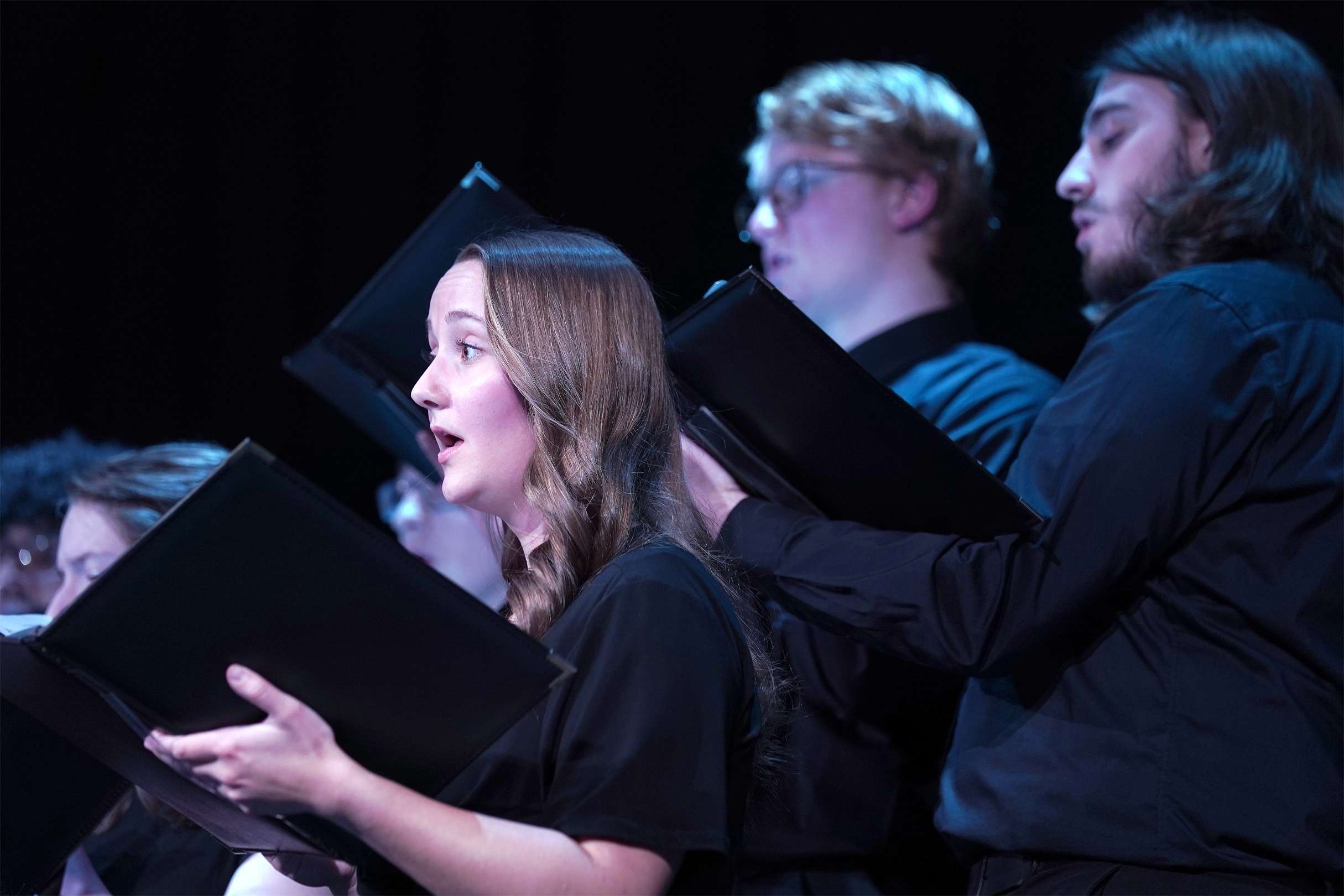 The Knightly Singers perform during their spring concert on March 3. (Jen Fuller, Mid-Plains Community College)