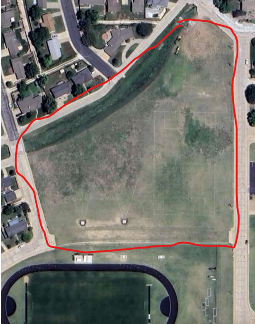 The Hays USD 489 school district is selling 7.23 acres of land north of the former Hays Middle School football field. Hays USD 489