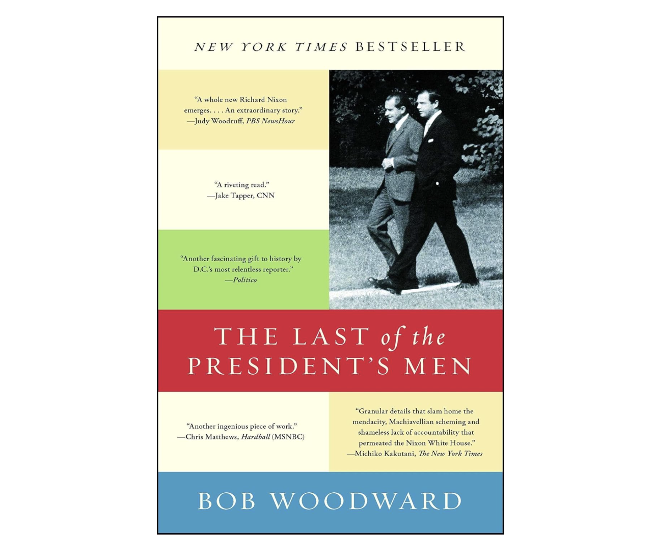 Alexander Butterfield with President Richard Nixon on the cover of one of Bob Woodward's many books.