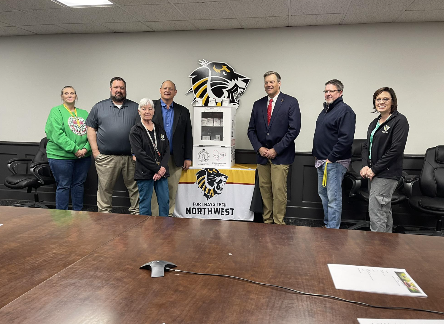 Naloxone box at Fort Hays Tech Northwest