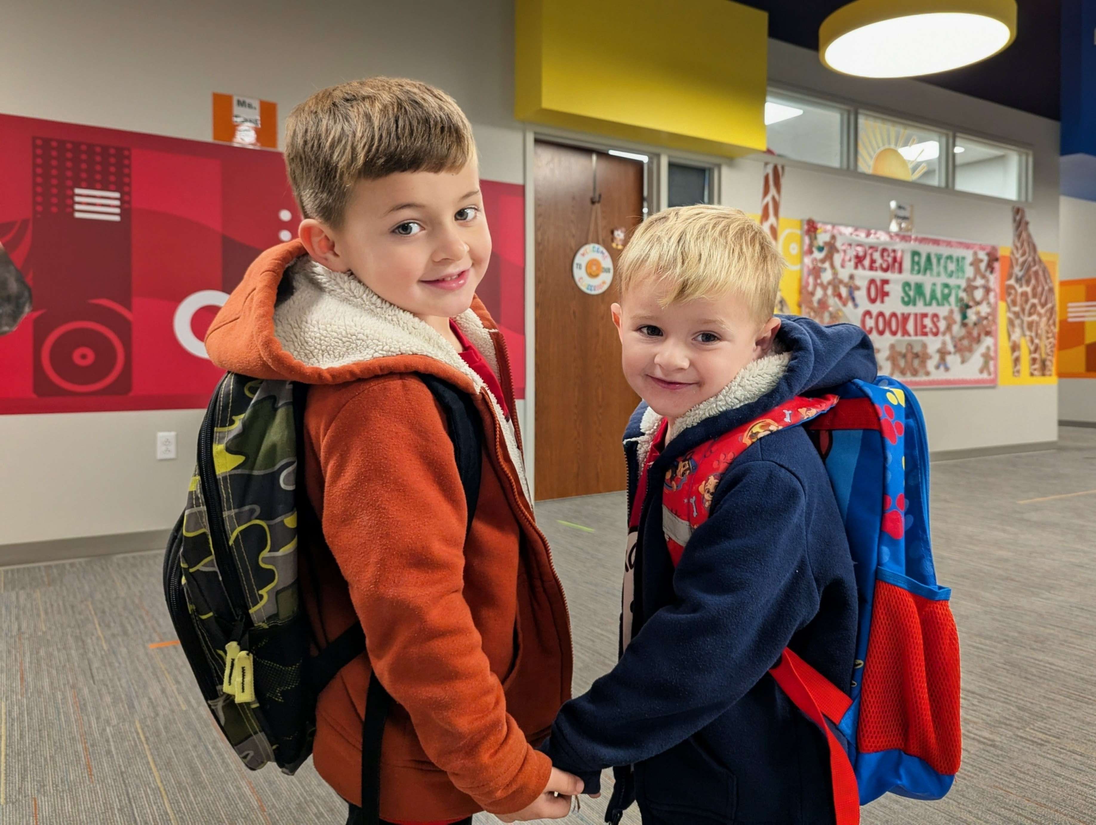 Backpacks on, ready to learn! These little learners are all smiles as they begin their preschool adventure—building friendships, confidence, and a love of learning right here in USD 428.