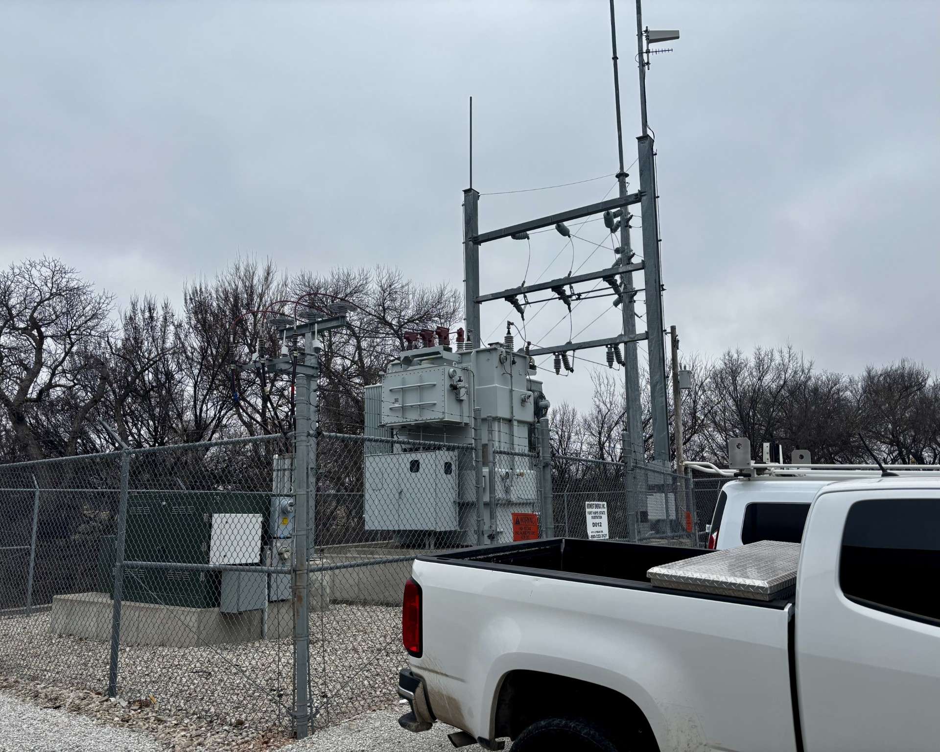 The Midwest Energy substation that serves Fort Hays State University is next to the Akers Energy Center. Photo by Tony Guerrero/Hays Post