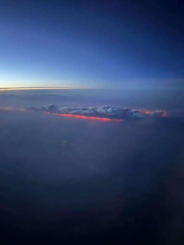 aerial photo of Morrill fire Thursday night by Brendan Heiman, shared to Denver &amp; Front Range Weather.