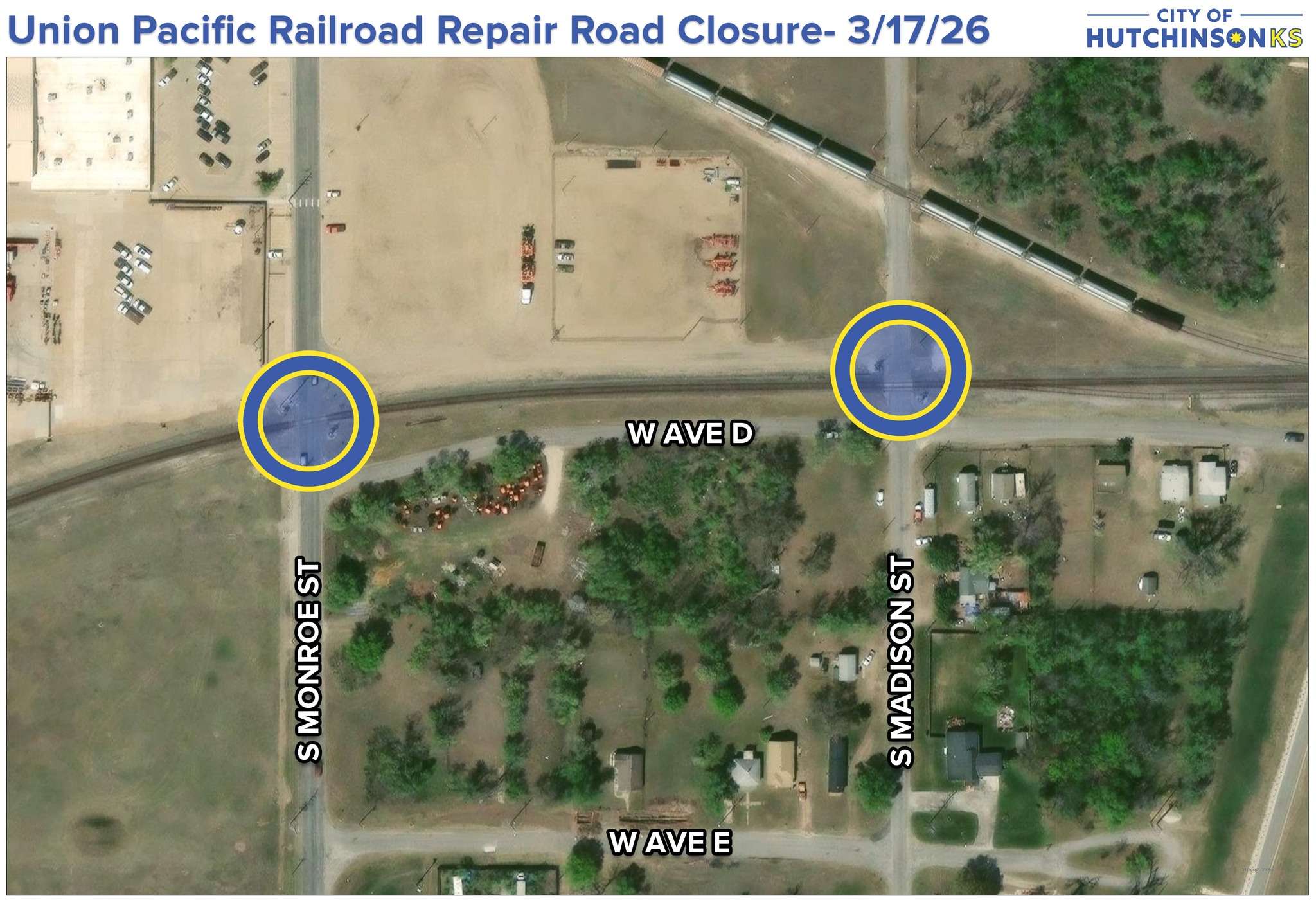 (Map courtesy City of Hutchinson) 