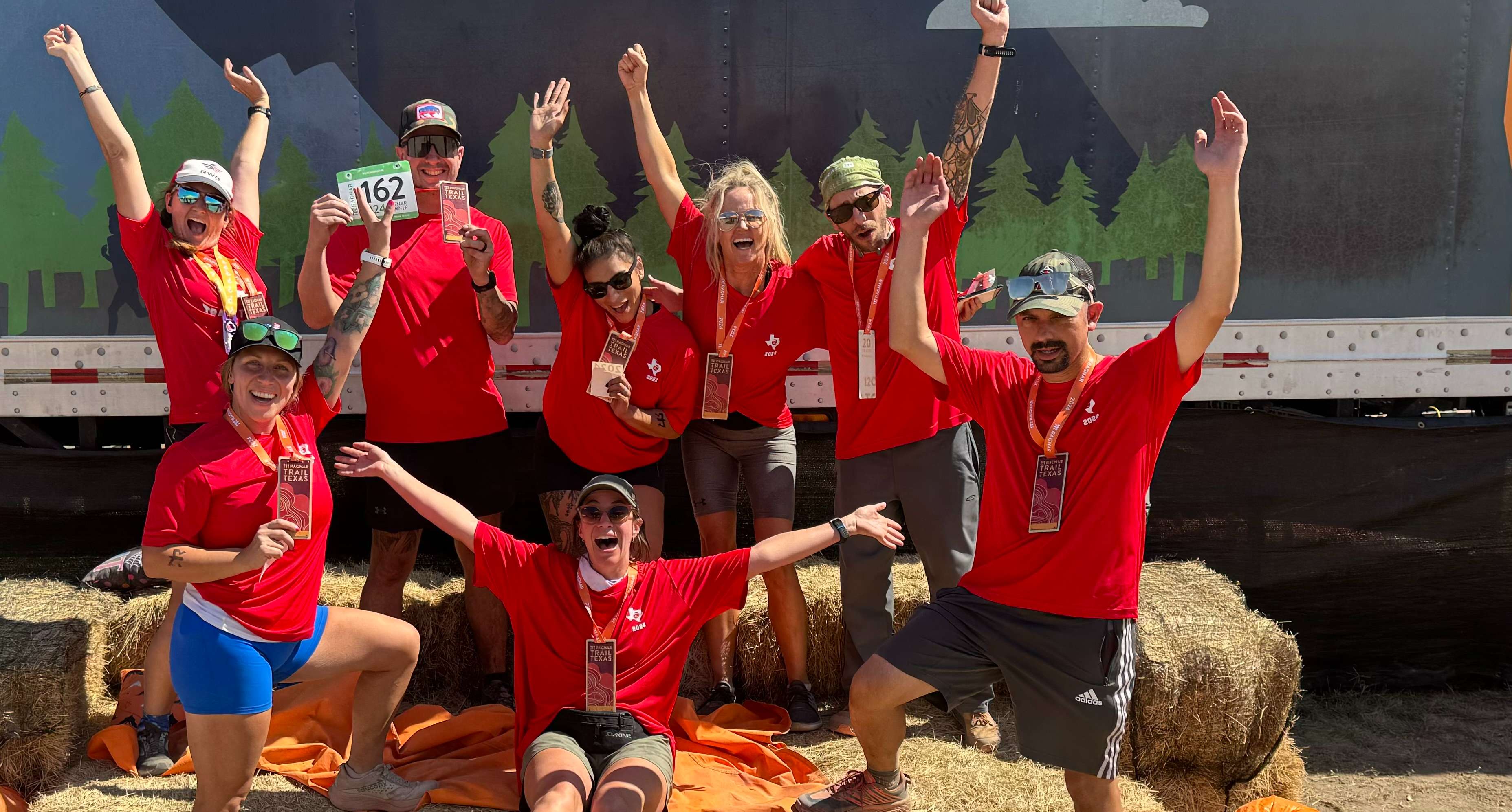 Fear and her team after the Texas Hill Country Ragnar Trail.