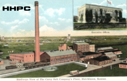 Carey Salt Co. Plant Aerial with Executive Offices Inset - 1800 E. Carey Blvd. -  c. 1930. Courtesy of the Conard-Harmon Collection.