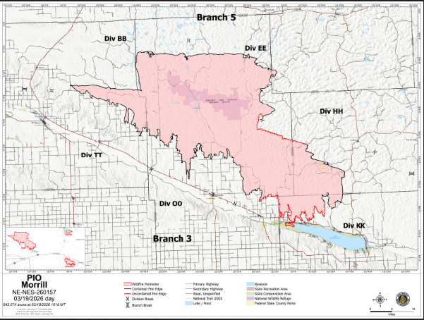 Morrill Fire Update, March 19, 2026 (courtesy NEMA).
