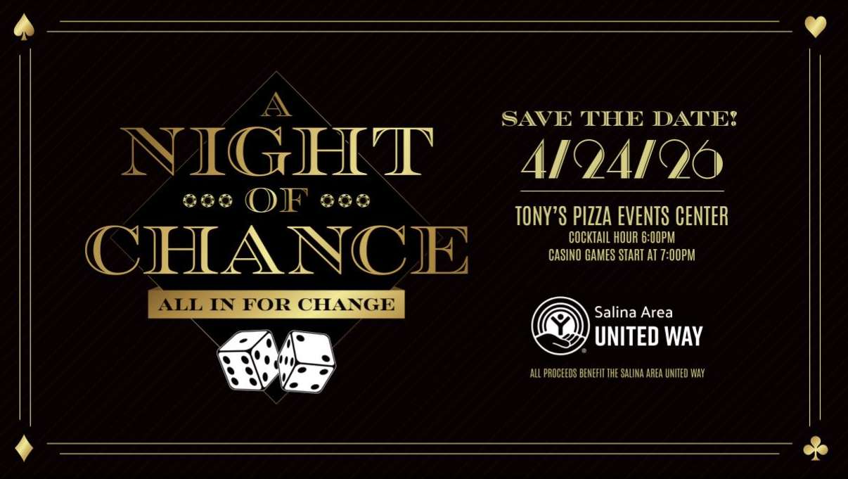 A Night of Chance: All In for Change announcement - Salina Area United Way