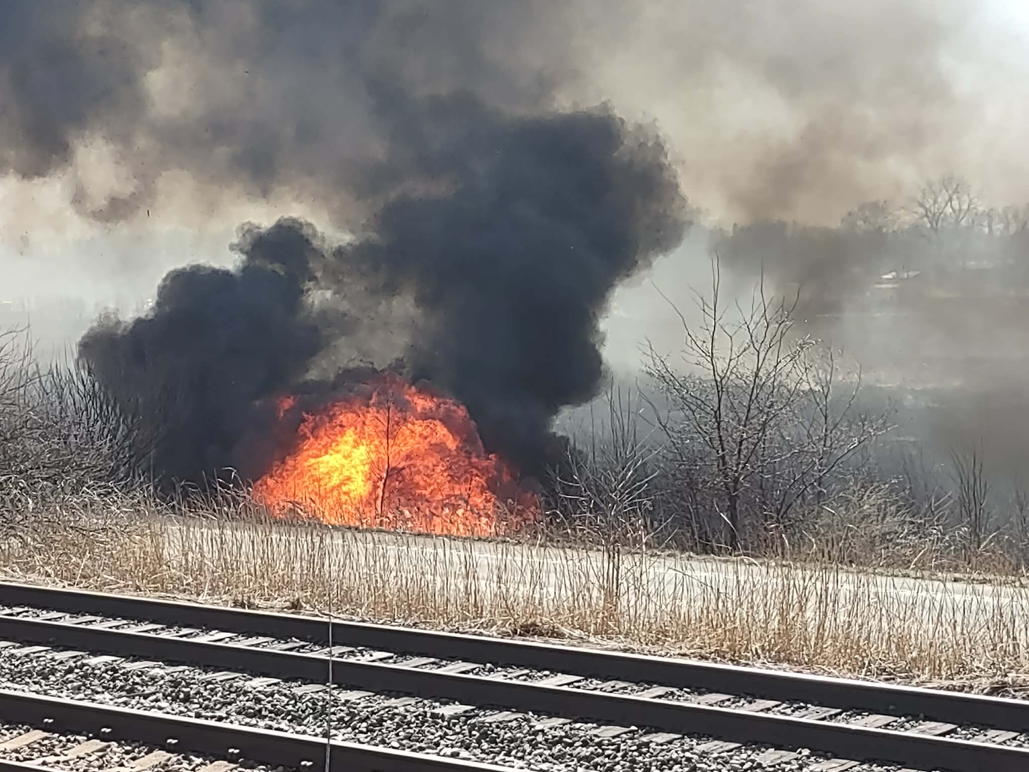 East Shore on Fire. Photo by Jim Faris