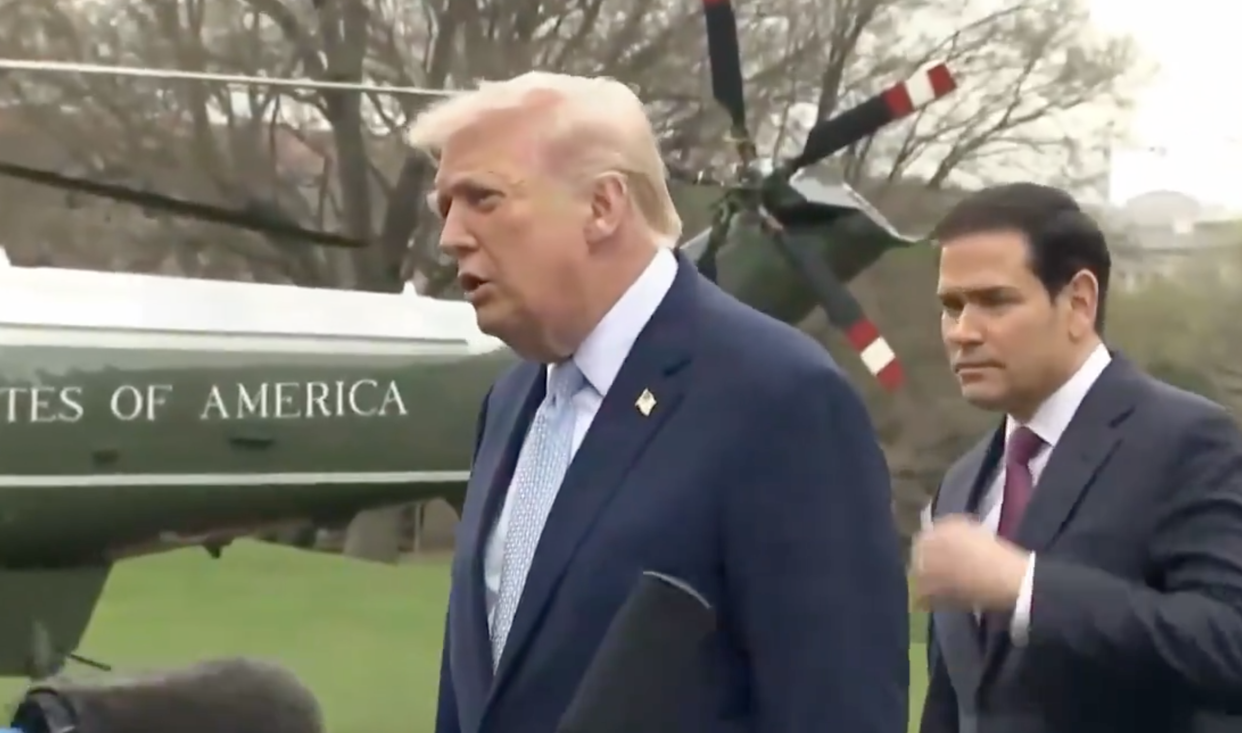 President Trump spoke to the media Friday afternoon-White House image