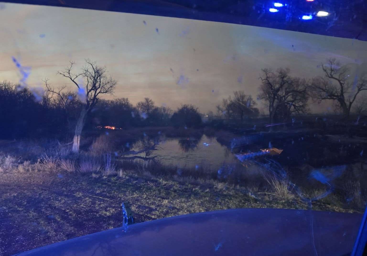 Multiple Rice County fire crews are assisted Reno County south of Alden/Raymond on a significant wildland fire on March 20, 2026.(Photo courtesy Lyons Fire Department)