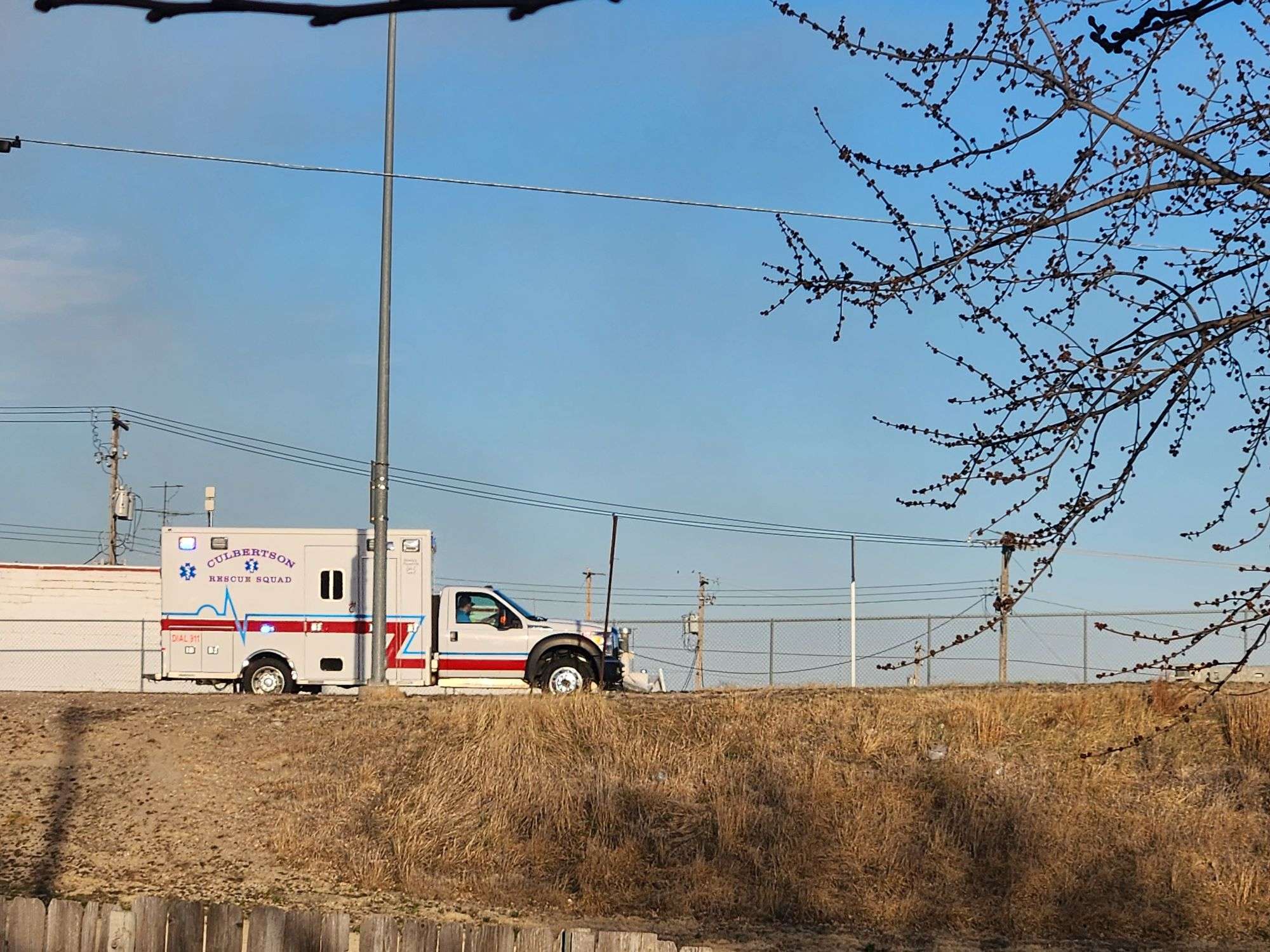 Culbertson EMS on site for McCook, Ne Vegetation Fire March 21, 2026. (Natasha Watts)
