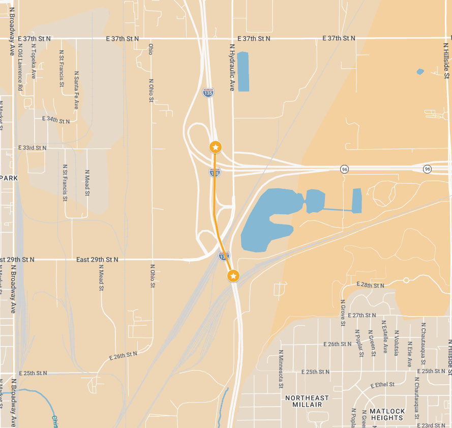 (Map courtesy KDOT-Wichita)