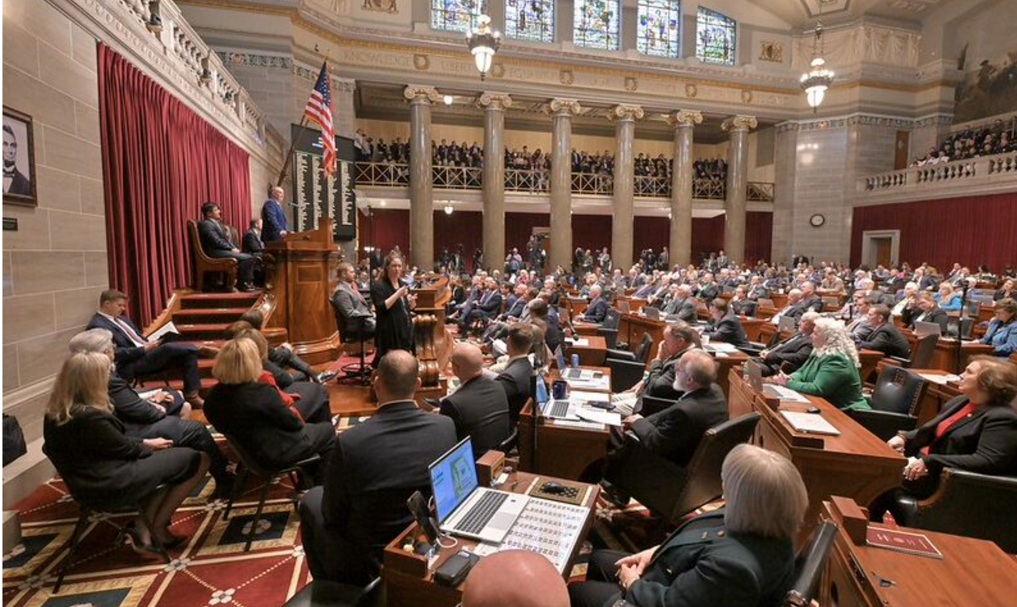 The Missouri House during the 2026 State of the State address (Tim Bommel/Missouri House Communications).