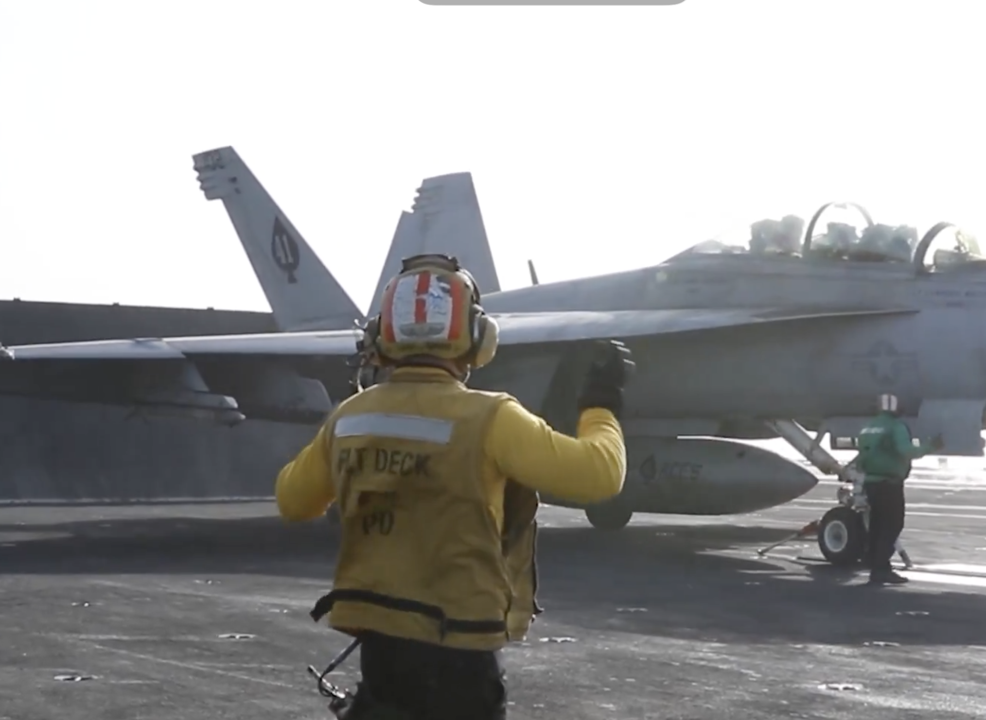 Image from U.S. Central Command video released early Tuesday