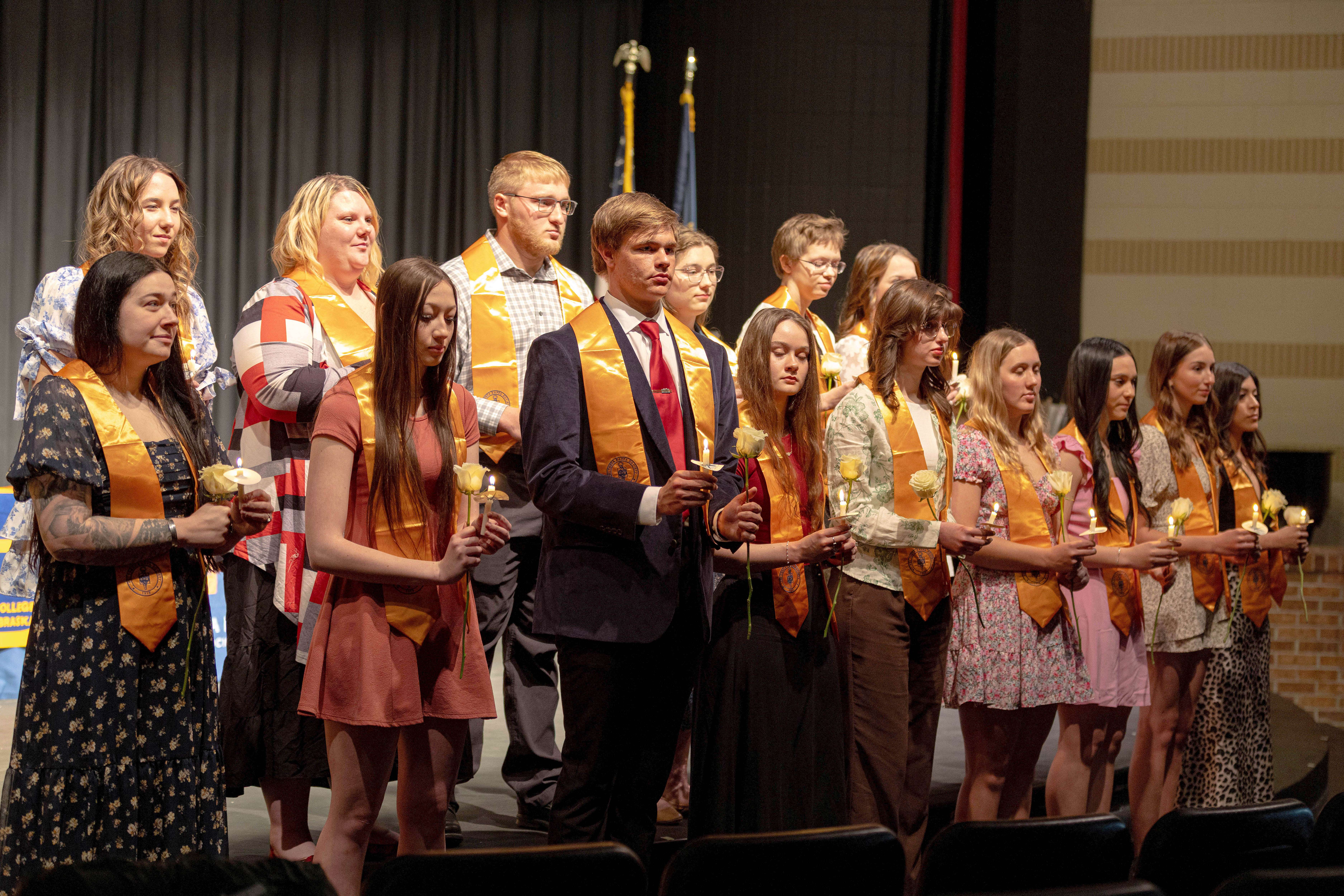 North Platte Community College students are inducted into Phi Theta Kappa during last year’s ceremony. This year’s induction event is scheduled for March 29.