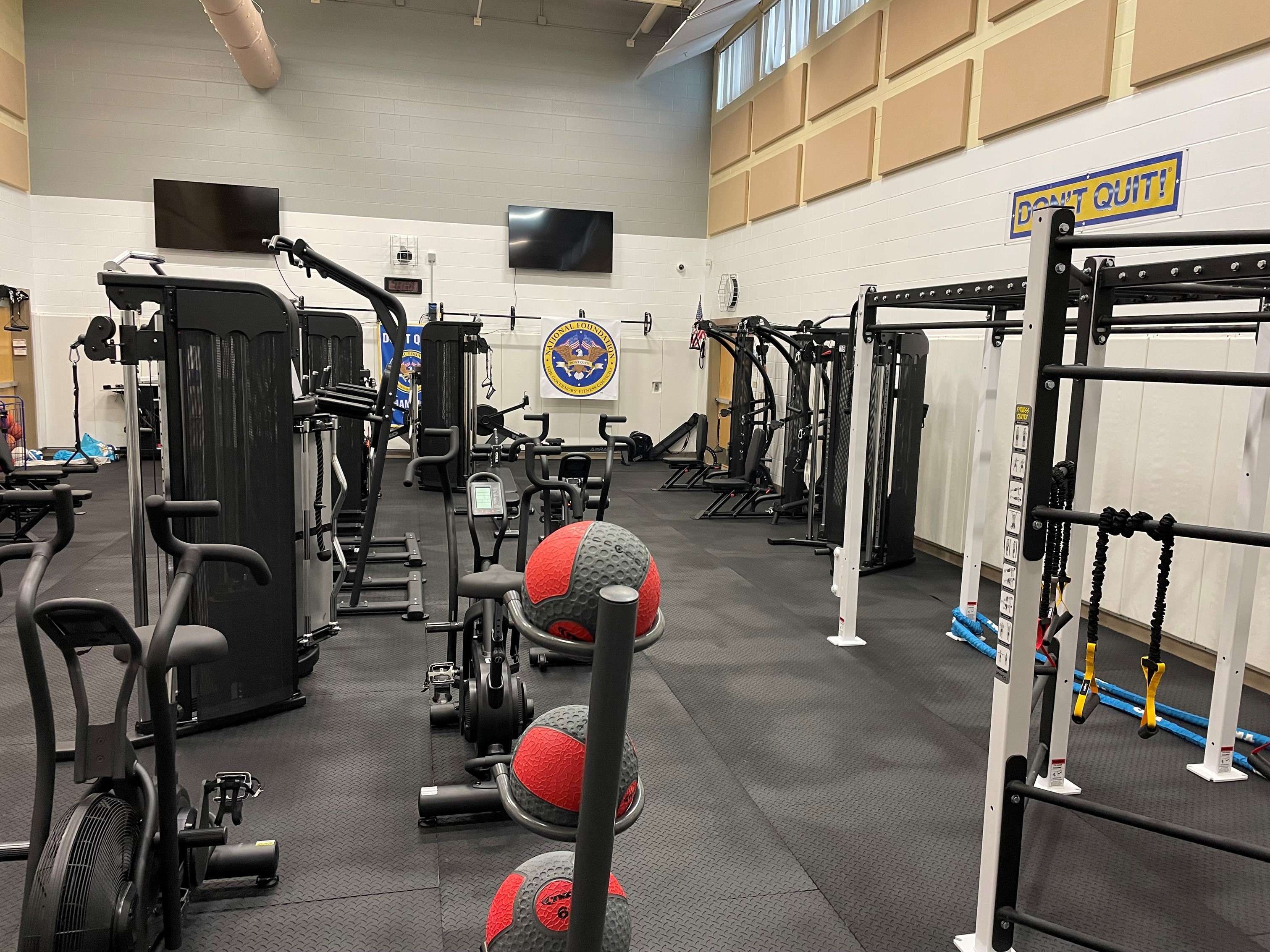 A Lander, Wyo., Middle School Fitness Center, valued at nearly $100,000 equipped by a grant written by Chadron State College alum Jordon Cooper who teaches PE at the school. (Courtesy image, used with permission)