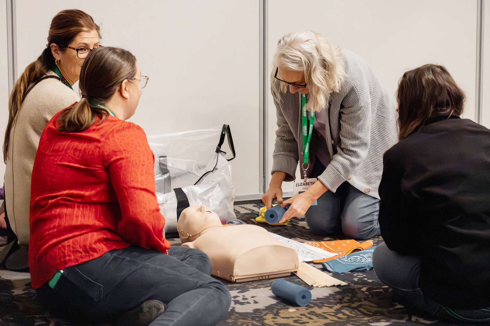 The Rural Ready: First Aid for Ag Women session, led by Nebraska Extension educators, provided information and skills on life-saving techniques in rural settings. Photo by WIA