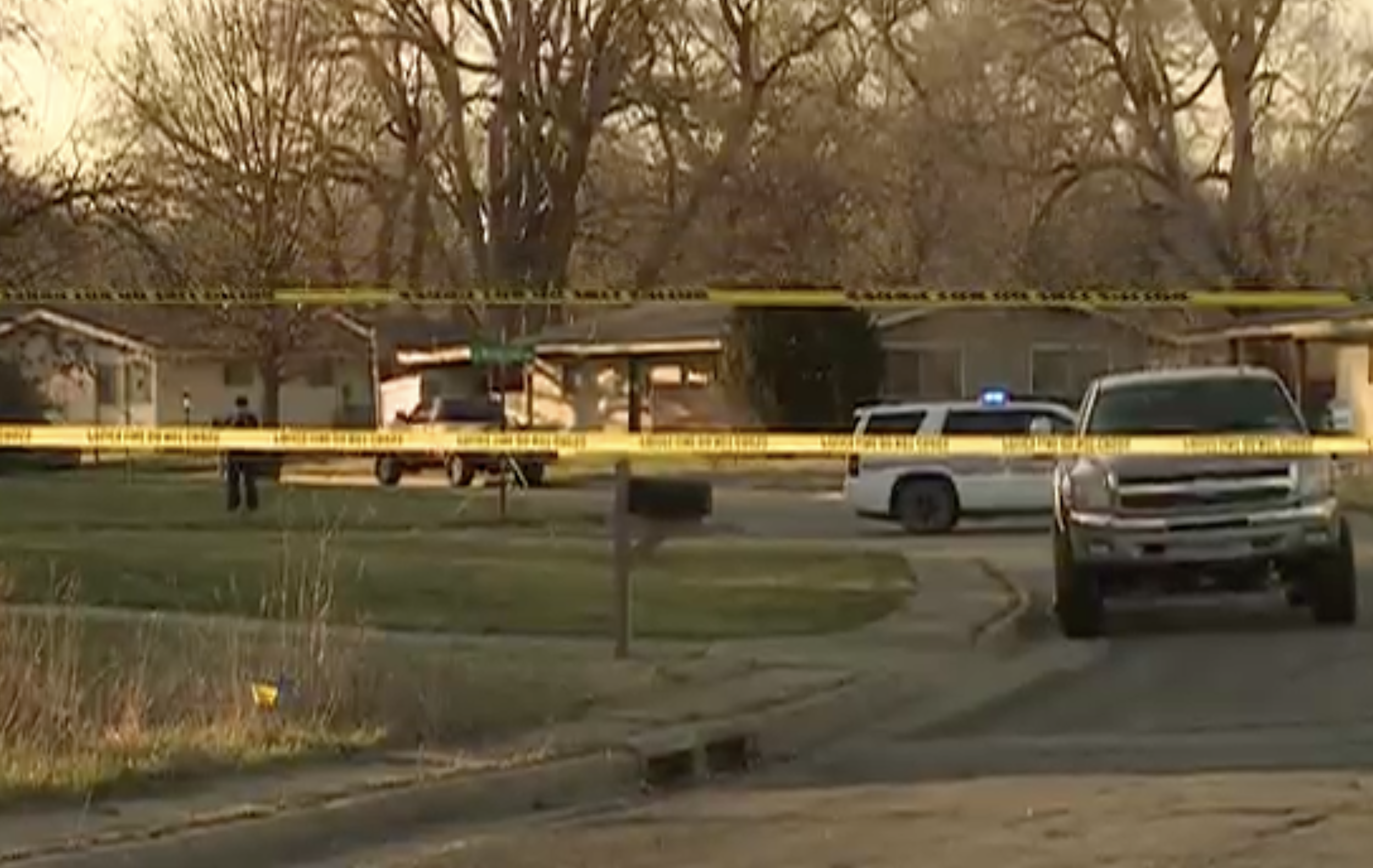 Sheriff's deputies on the scene Wednesday -photo courtesy WIBW TV