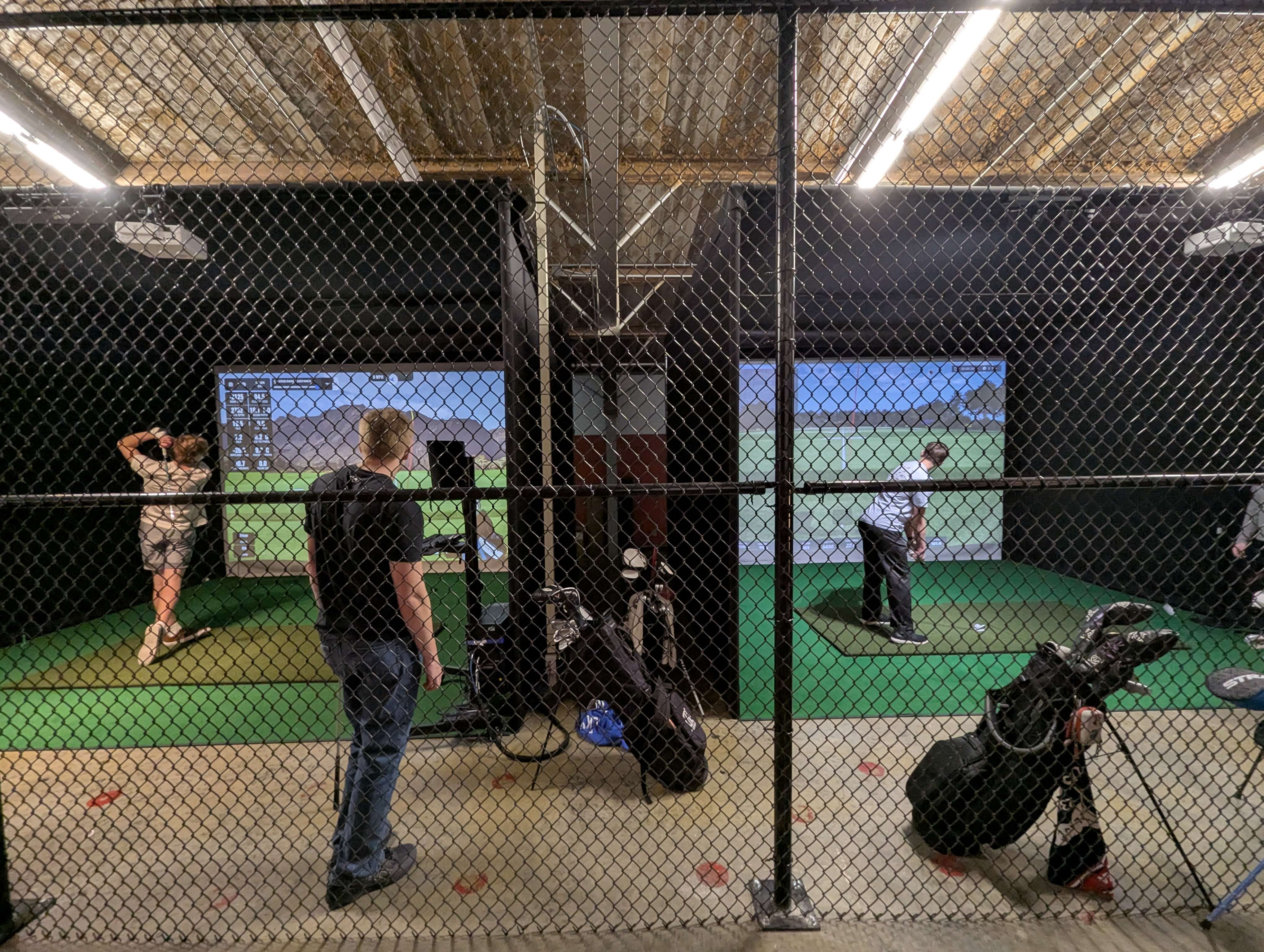 GBHS students put in quality reps inside the new golf simulator bays installed at the Panther Fieldhouse. The state-of-the-art equipment, underwritten by community donors, provides data-driven and real-time feedback to help players improve their skills.