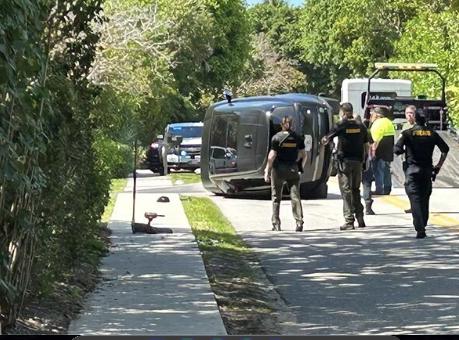 Photo of the Friday crash in Florida by Eric Pasquarelli courtesy WPTV