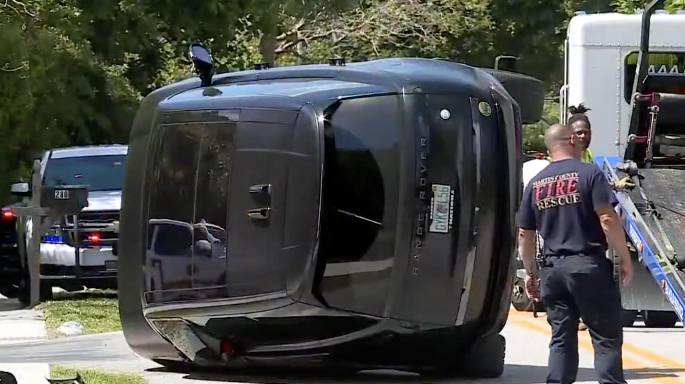 Photo of the Friday crash in Florida by Eric Pasquarelli courtesy WPTV