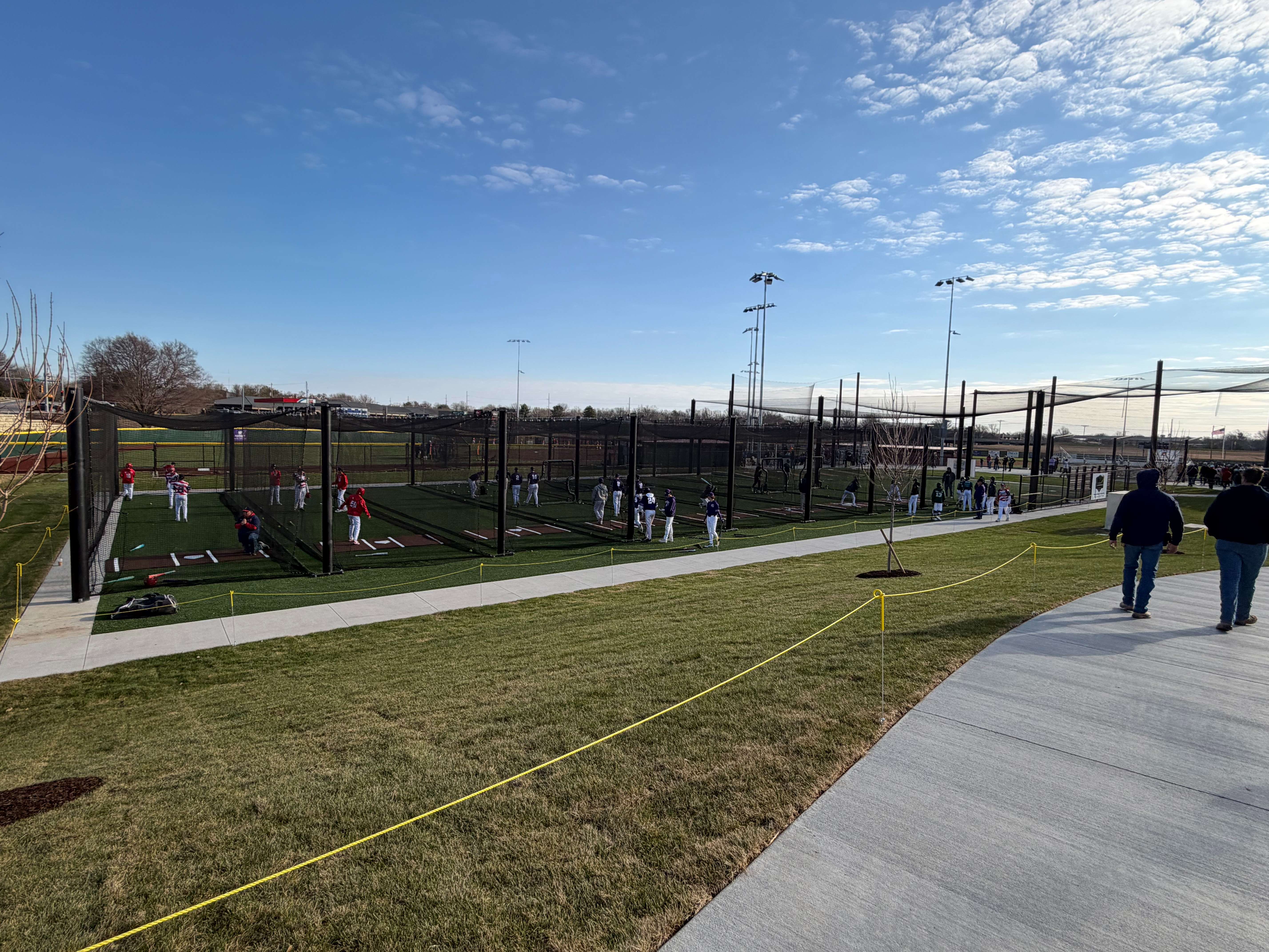 The batting cages just to the left inside the new Steel and Pipe Supply Ballpark at Cico Park.