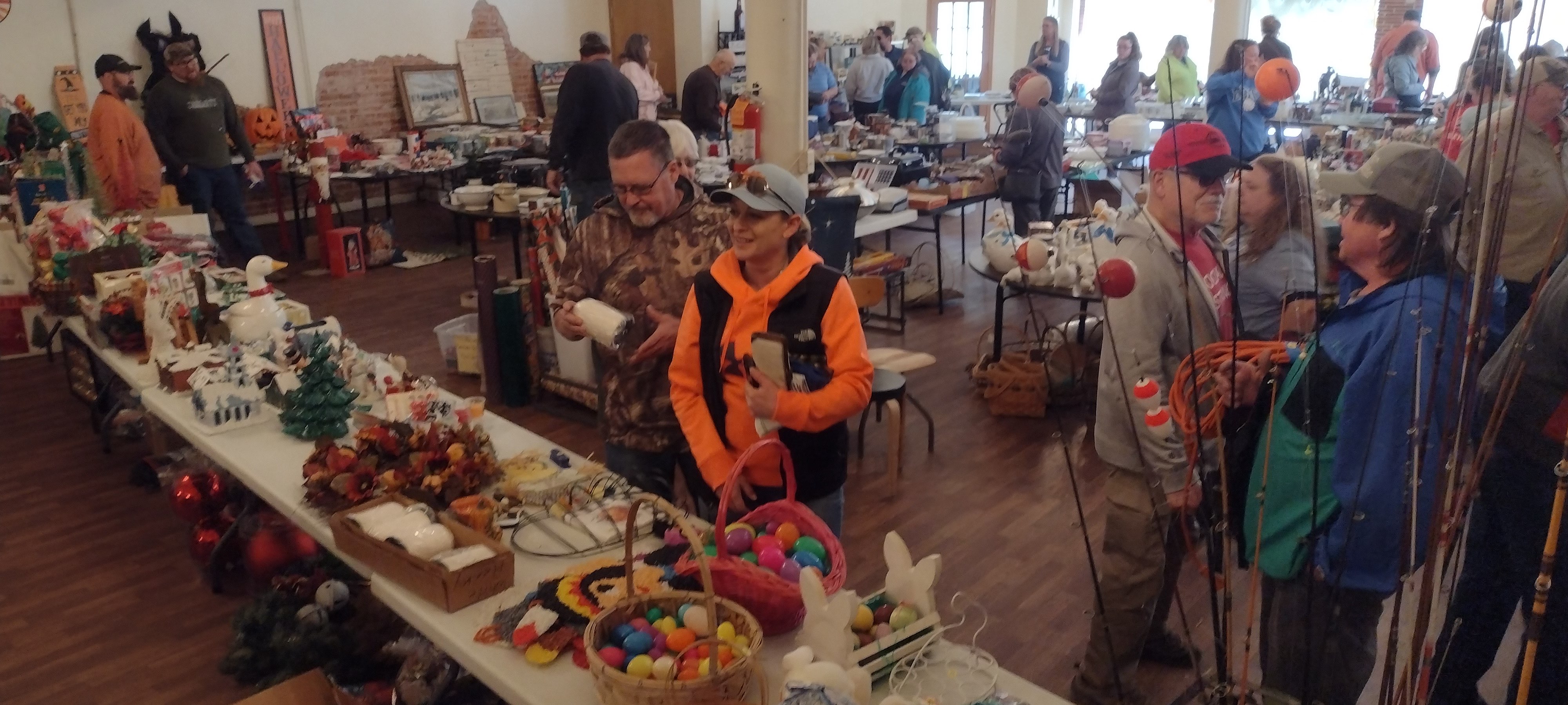 People flock to the Golden Hour hall to check out Jerry Reynold's sale just 15 minutes after the doors opened Friday, March 27. Thousands of items ranging from household wares to toys and collectables were available through Sunday with a separate online auction also planned.