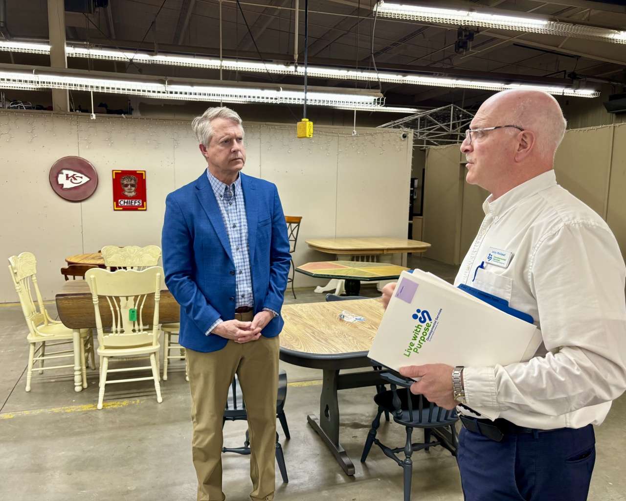 Roger Marshall and Jerry Michaud, DSNWK President. Photo by Tony Guerrero/Hays Post