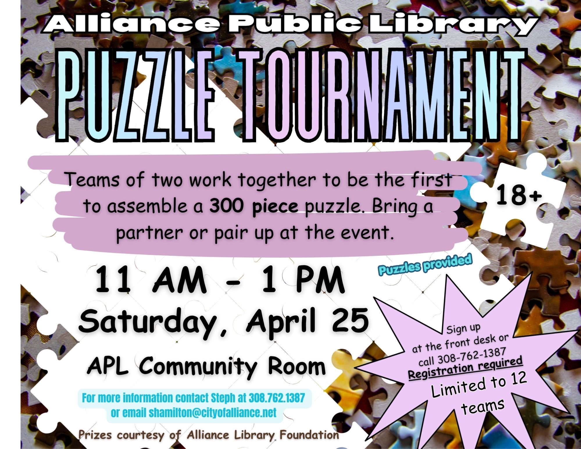 Alliance Public Library Puzzle Tournament (courtesy APL).