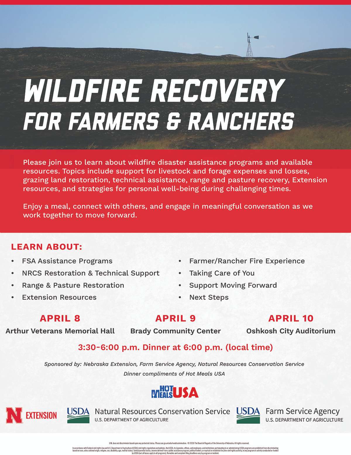 Wildlife Recovery for Farmers and Ranchers Flyer (courtesy Nebraska Extension)
