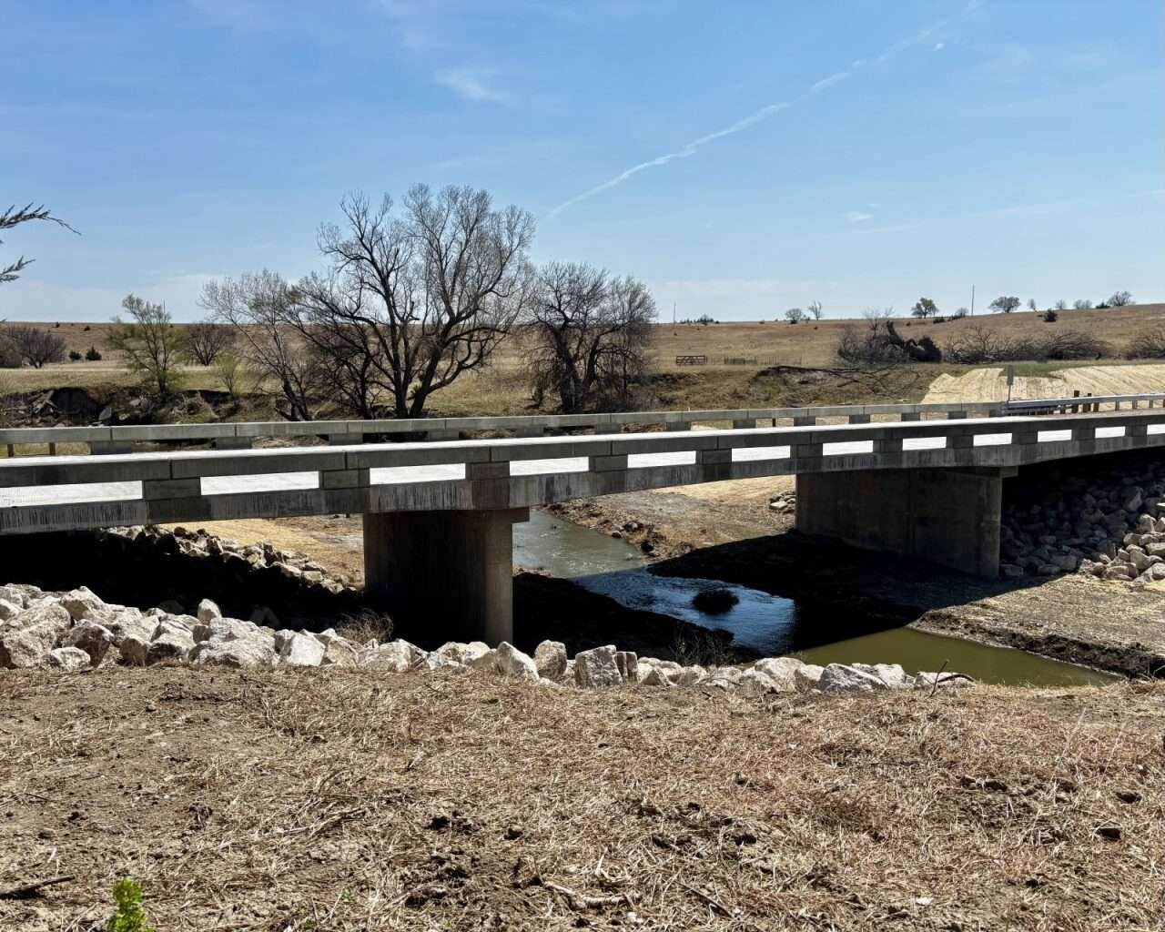 A recently constructed bridge on 37th Avenue that crosses Big Creek. Photo by Tony Guerrero/Hays Post