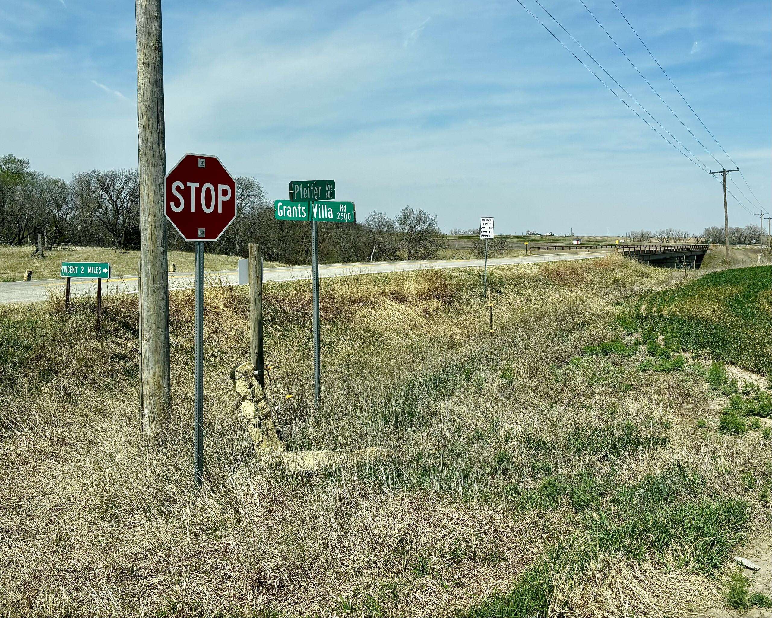 A bridge on Pfeifer Avenue that crosses Big Creek, which needs repairs. Photo by Tony Guerrero/Hays Post