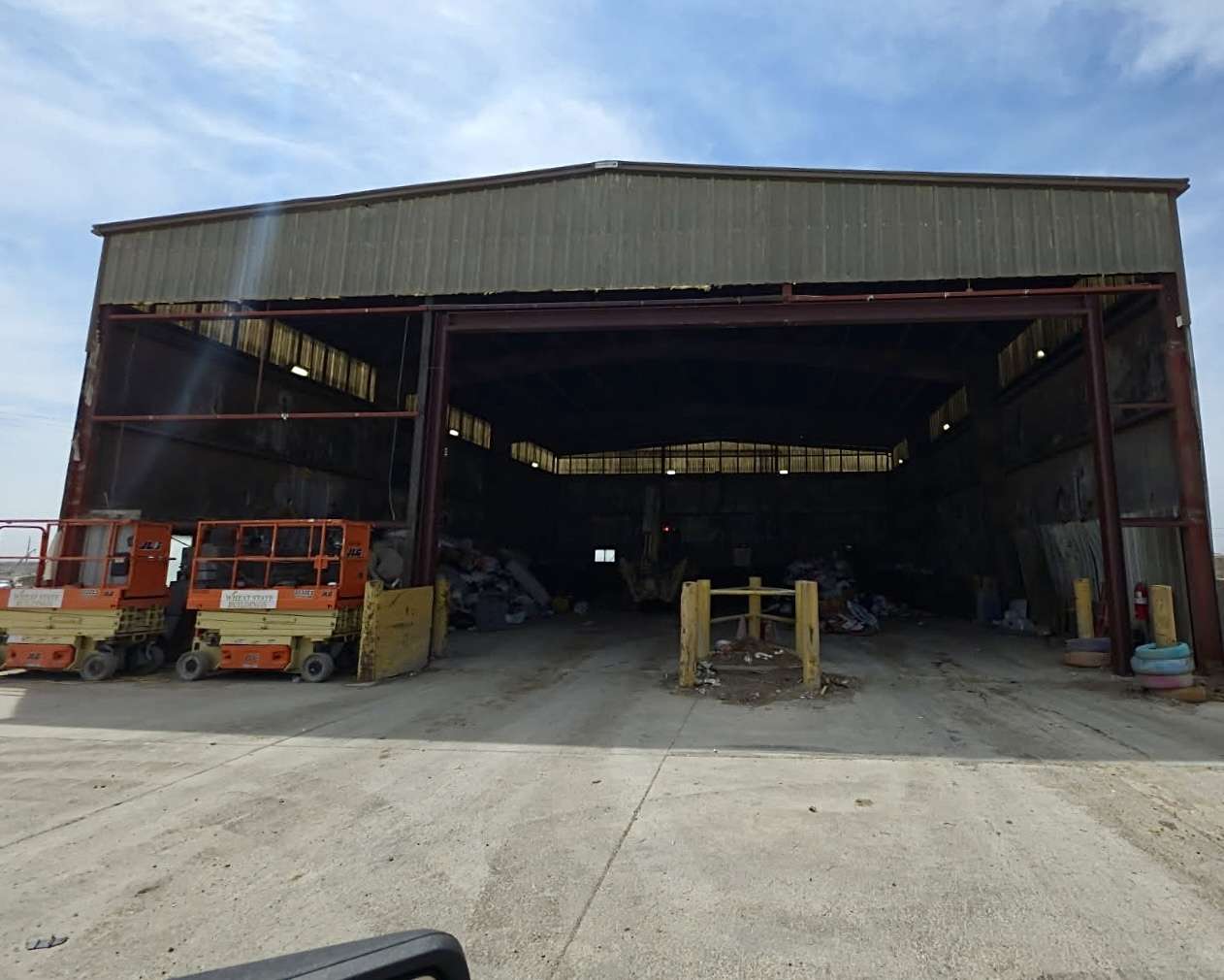 An Ellis County Landfill transfer station building that is undergoing repairs. Courtesy photo