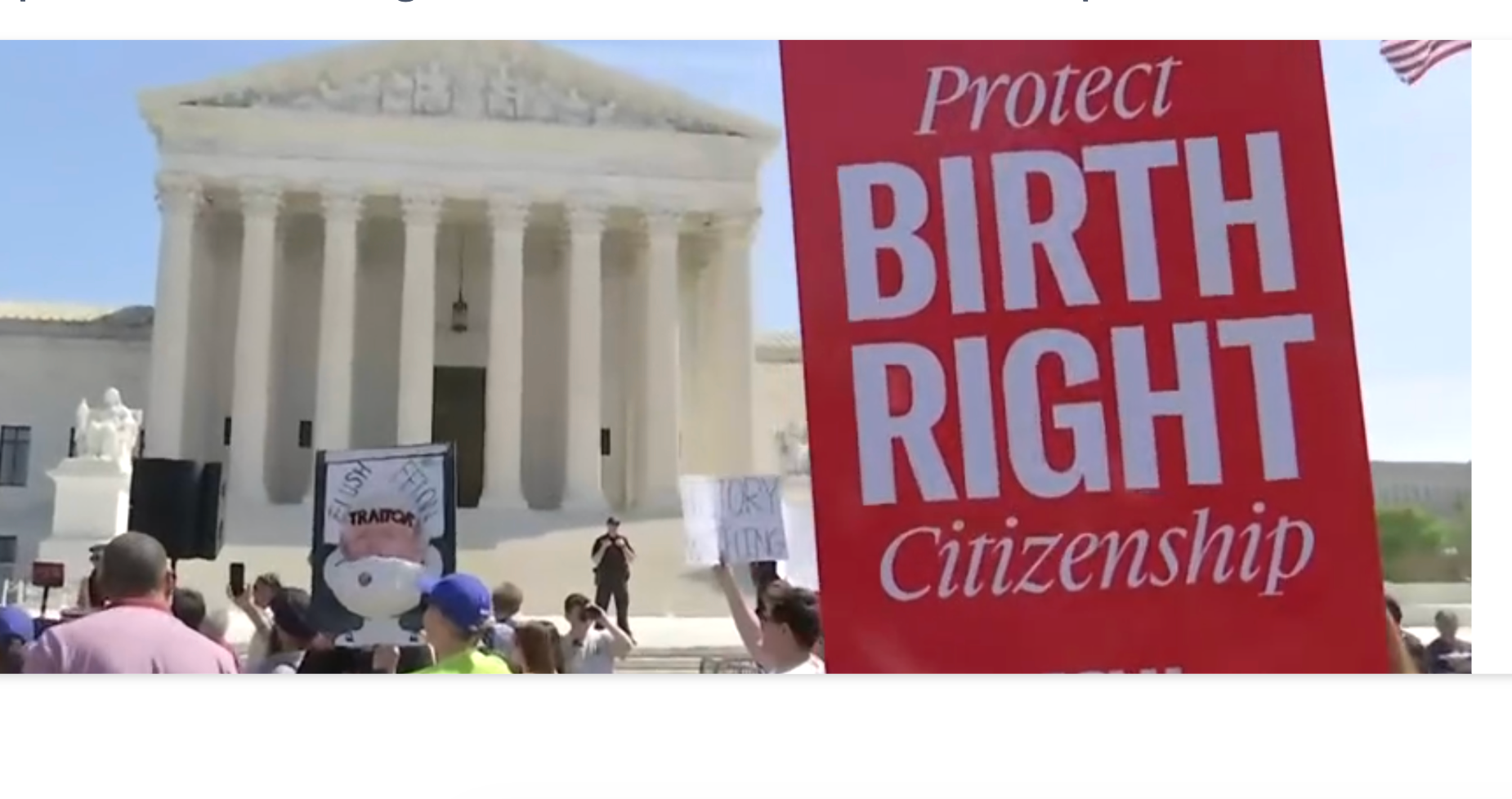 Demonstrators outside the Supreme Court Wednesday-image courtesy CSPAN