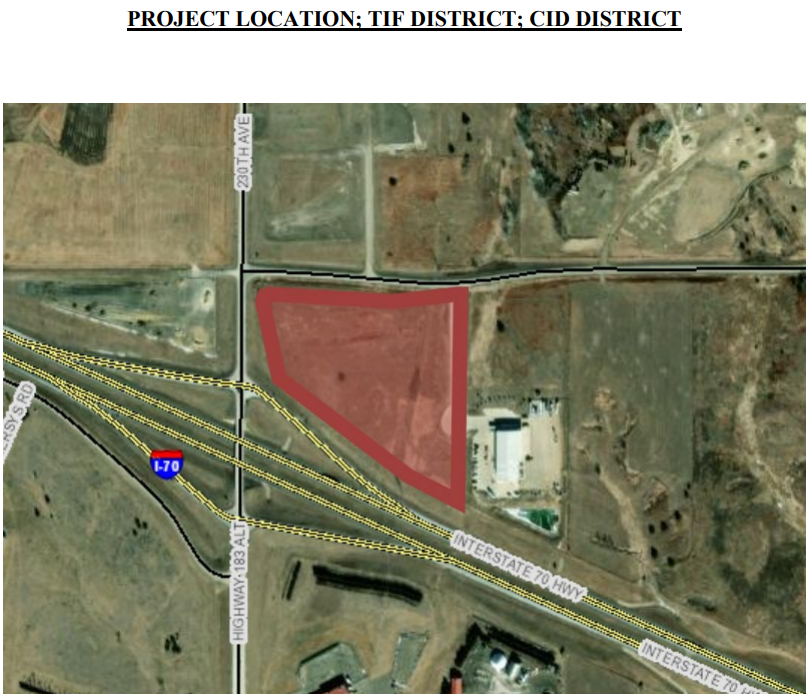 Location of proposed 24/7 Travel Store to be built in northwest Hays. City of Hays&nbsp;
