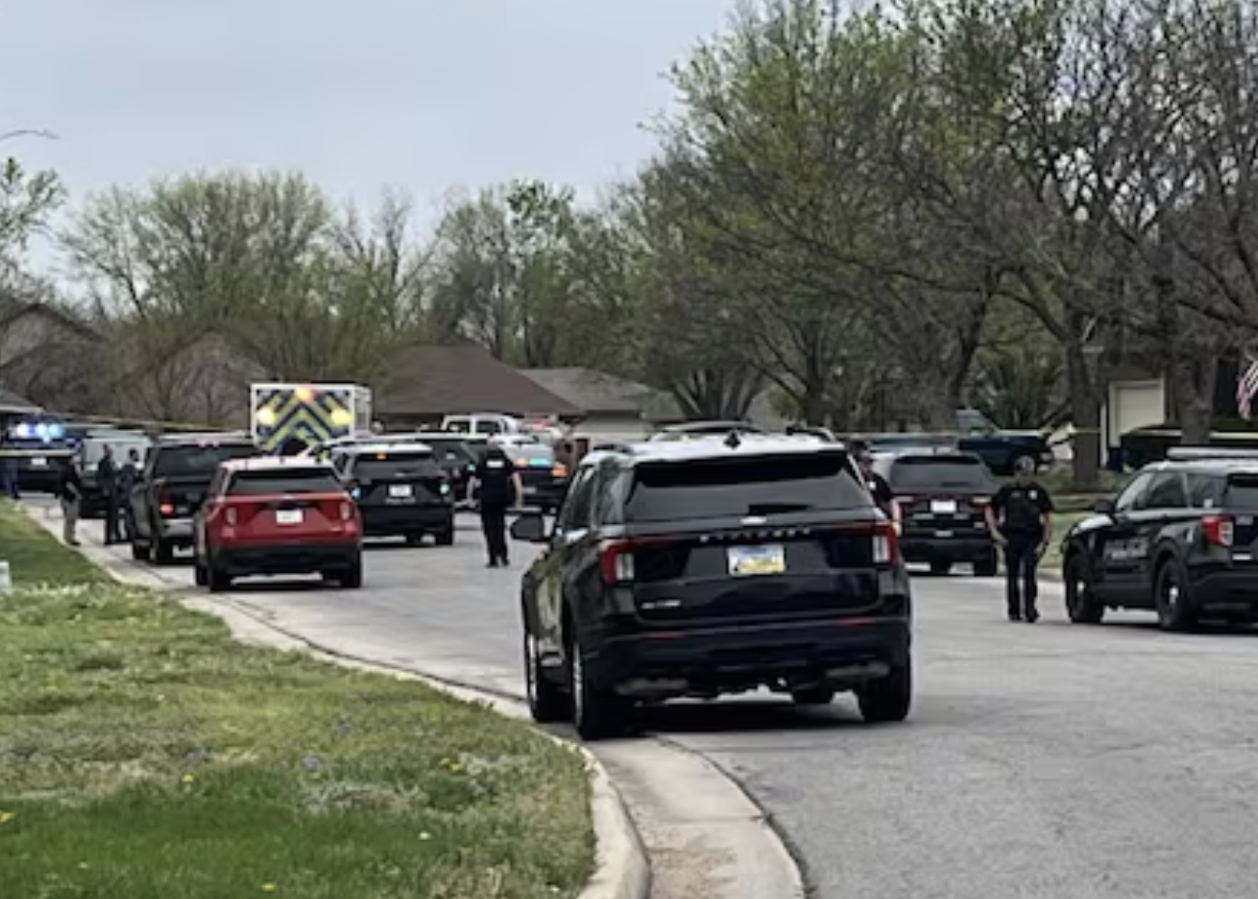 Police on the scene of the investigation -photo courtesy KWCH