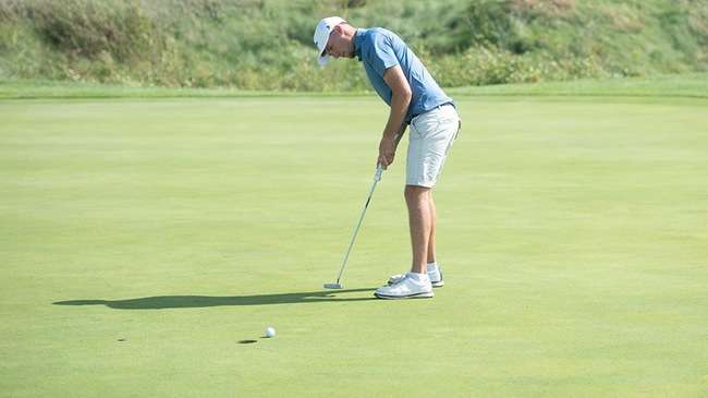 The Blue Dragon men's golf team places fifth in The Sam Proal on Tuesday in Pueblo, Colorado. (Steve Carpenter/Blue Dragon Sports Information)