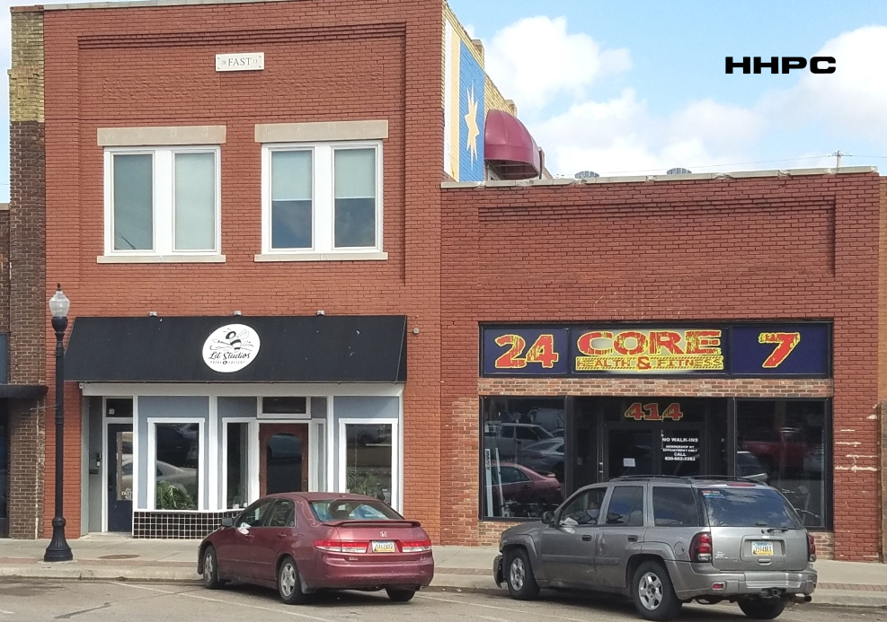 Haberkorn School of Music - Greg Fast Bldg. with Lit Studios - 416 N. Main - March 6, 2026. Courtesy of the Conard-Harmon Collection.